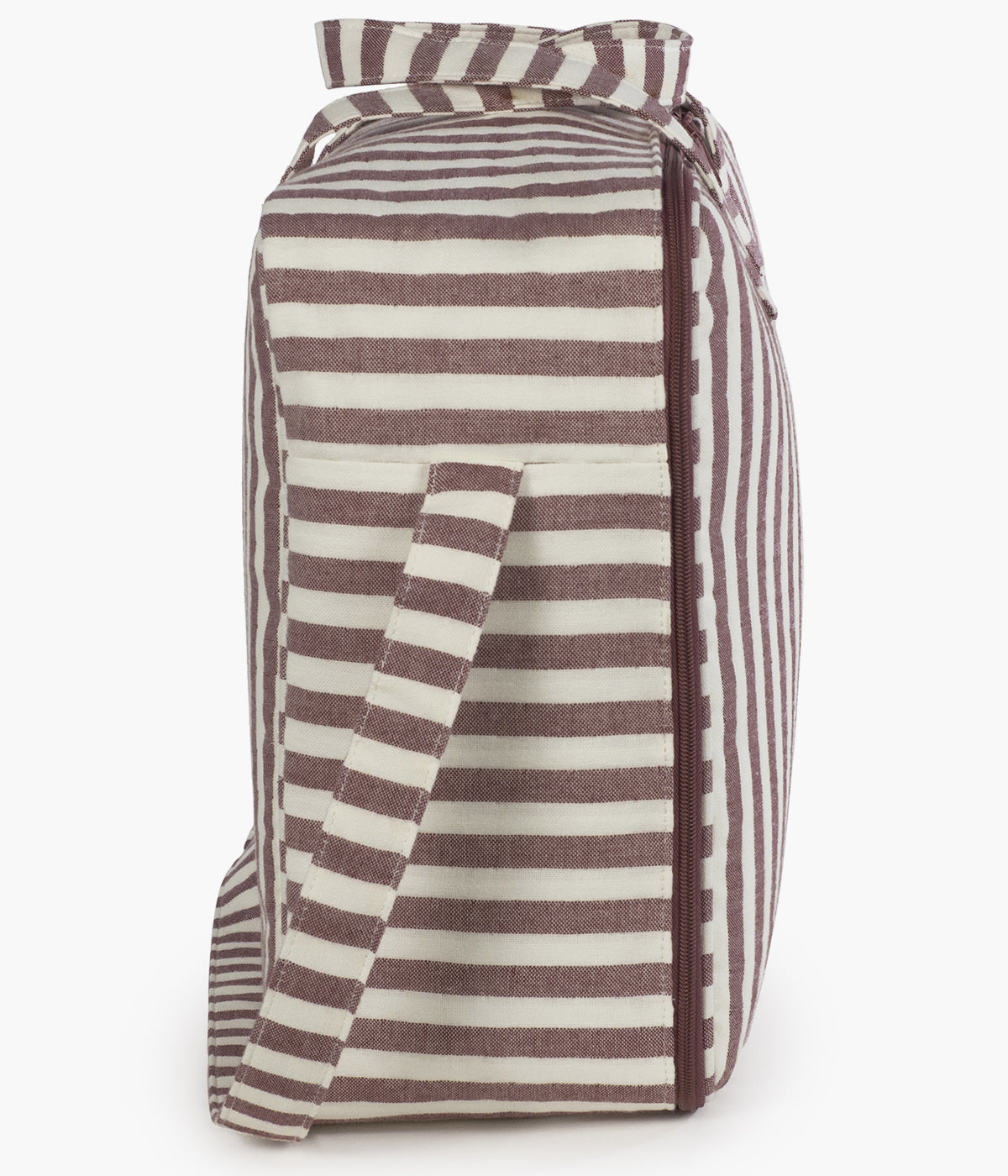 Mala de maternidade Pasito a Pasito Cherry Strips vista de lado.