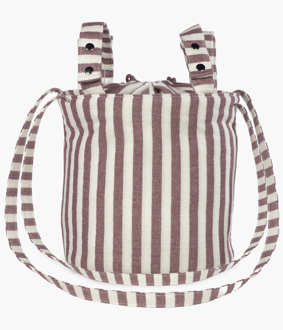 Bolsa Bucket Pasito a Pasito Cherry Strips vista de trás.