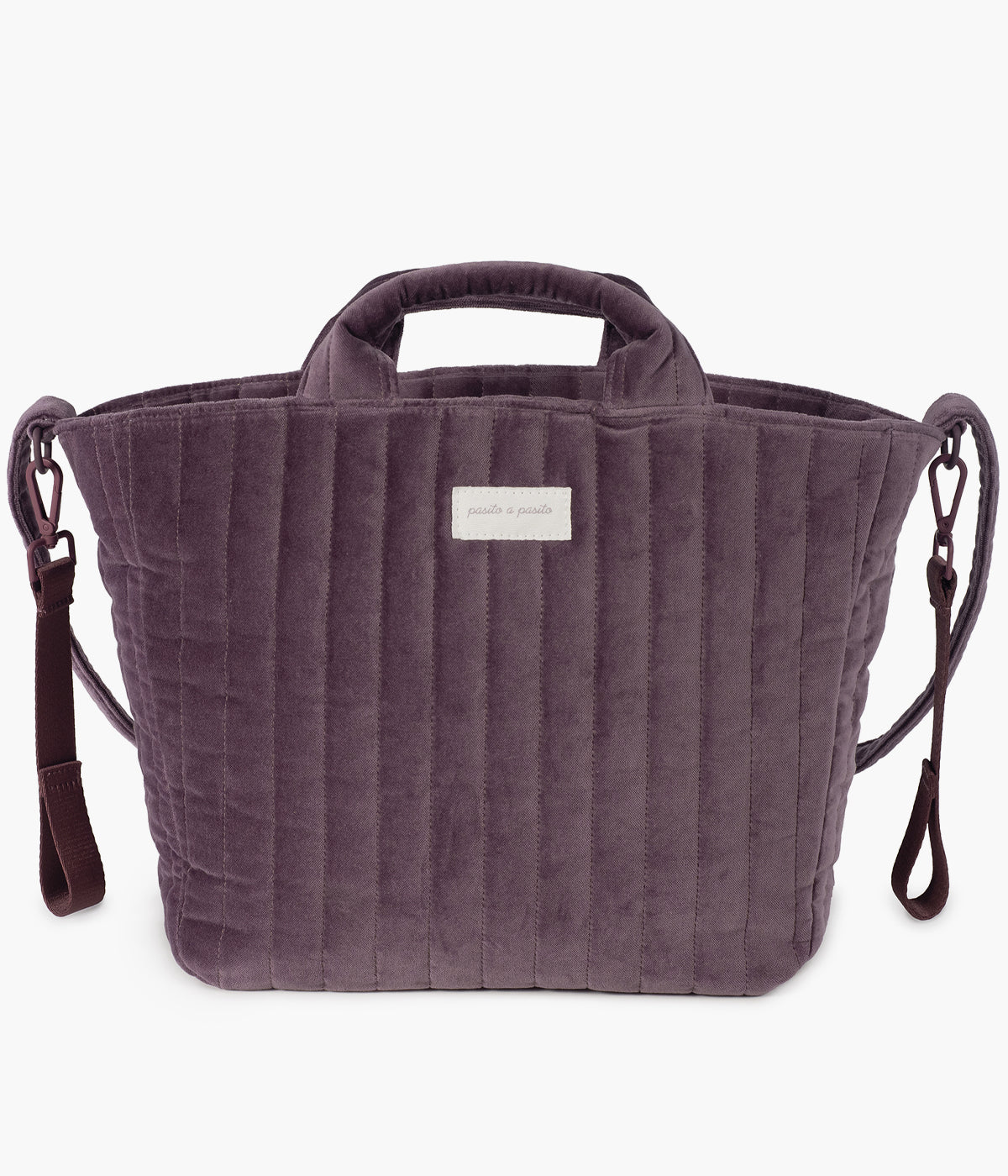 Bolsa de passeio Cherry Velvet da Pasito a Pasito vista de frente.