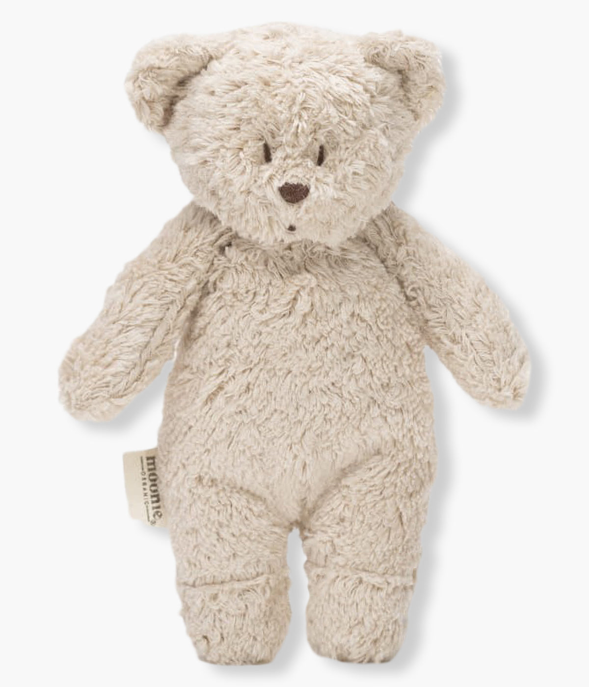 O peluche sensorial Moonie Sensory Little Teddy Sand em algodão orgânico pérola é o companheiro perfeito para as pequenas mãos do(a) bebé. Macio, fácil de agarrar e ideal para estimular o desenvolvimento sensorial e motor do bebé desde o primeiro dia.