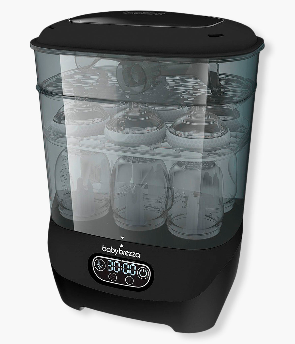 Esterilizador e Secador Biberões Baby Brezza One Step Advanced visto de lado.