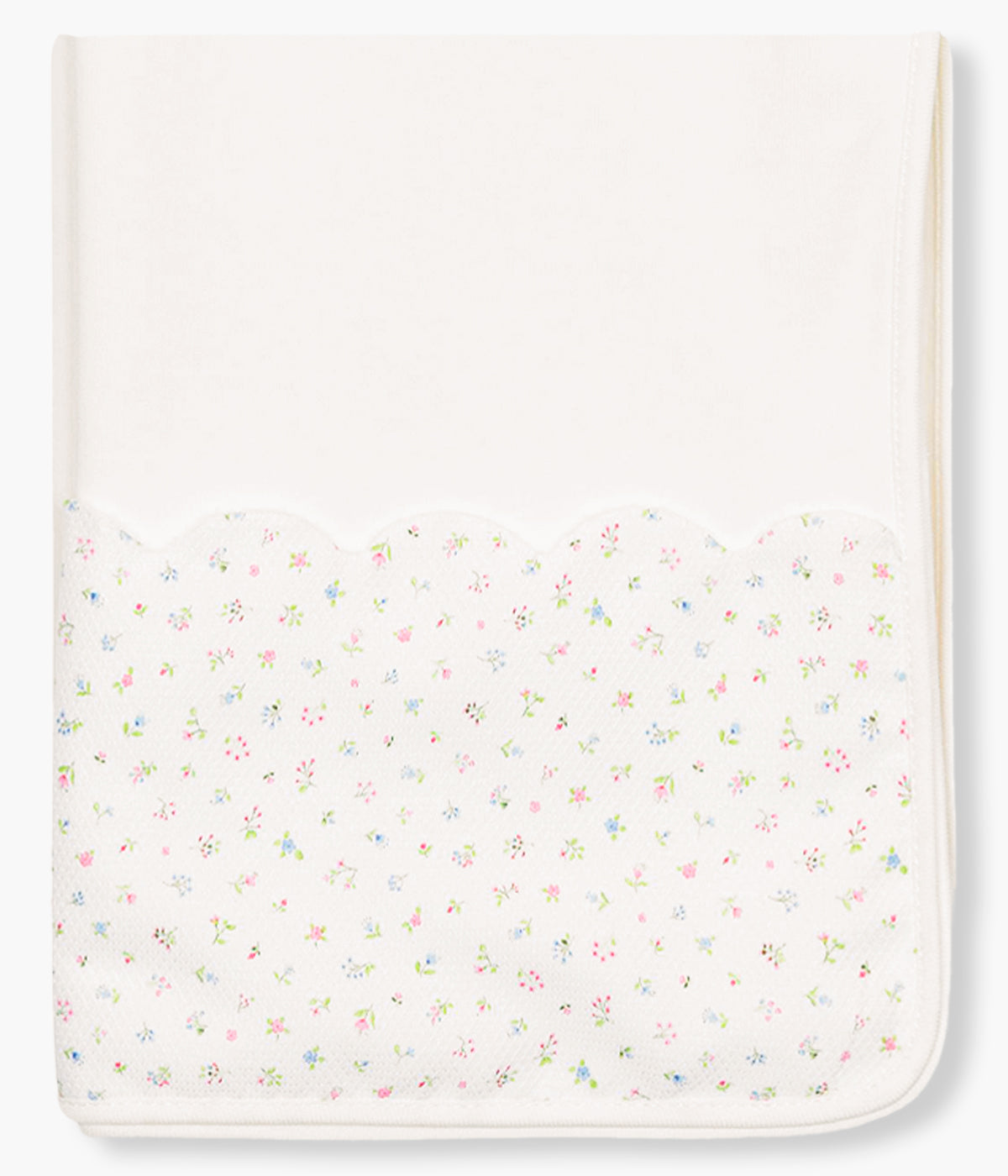 Manta em algodão pérola da Baby Gi para bebé menina e recém-nascida, 100% algodão. Delicada manta com padrão pequenos detalhes florais.