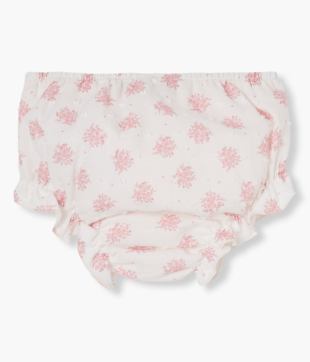 Tapa fraldas branco da Paz Rodríguez para bebé menina e recém-nascida, 100% algodão.