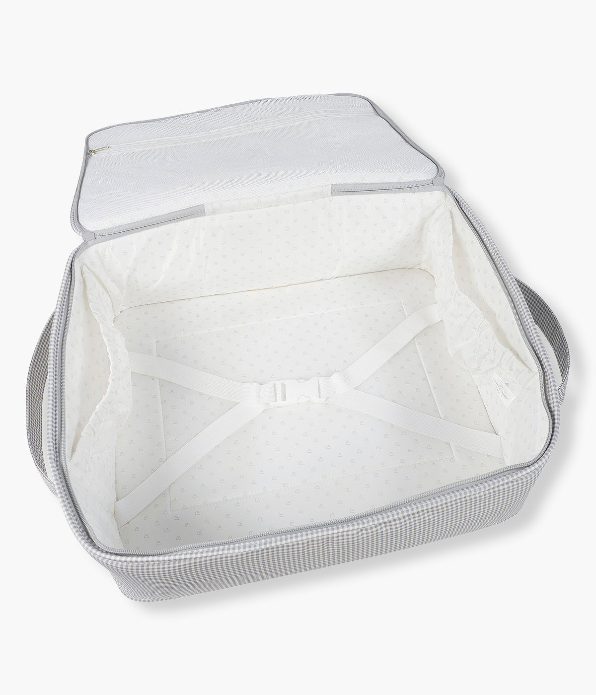 Mala Maternidade Retangular Pasito a Pasito Little Bloom Vichy - Cinza