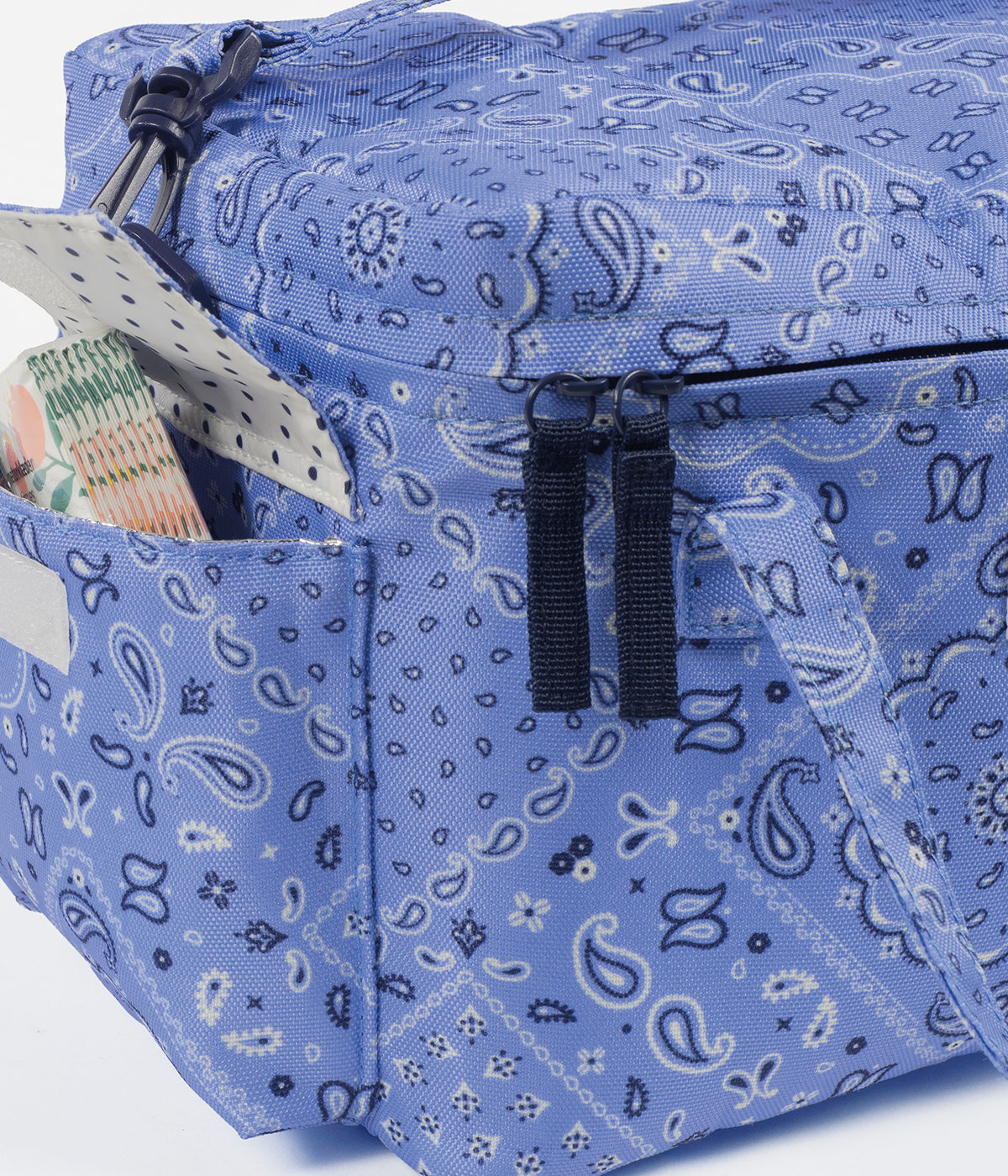 Vista da lateral da Bolsa térmica Summer Bandana da Walking Mum.