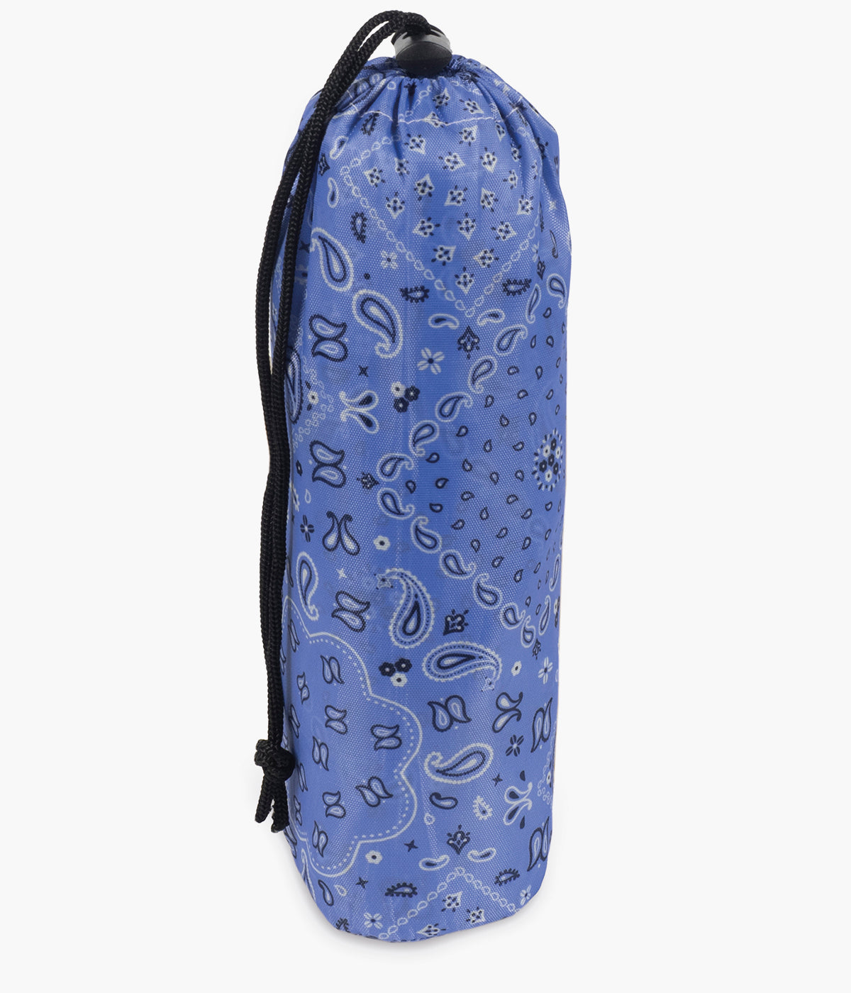 Vista dentro da bolsa da toalha de microfibra Summer Bandana da Walking Mum. Perfeita para a praia, piscina ou passeios de verão. Leve, compacta e de secagem rápida, oferece conforto, praticidade e proteção solar FPS/SPF 50+ para acompanhar todas as aventuras ao ar livre.