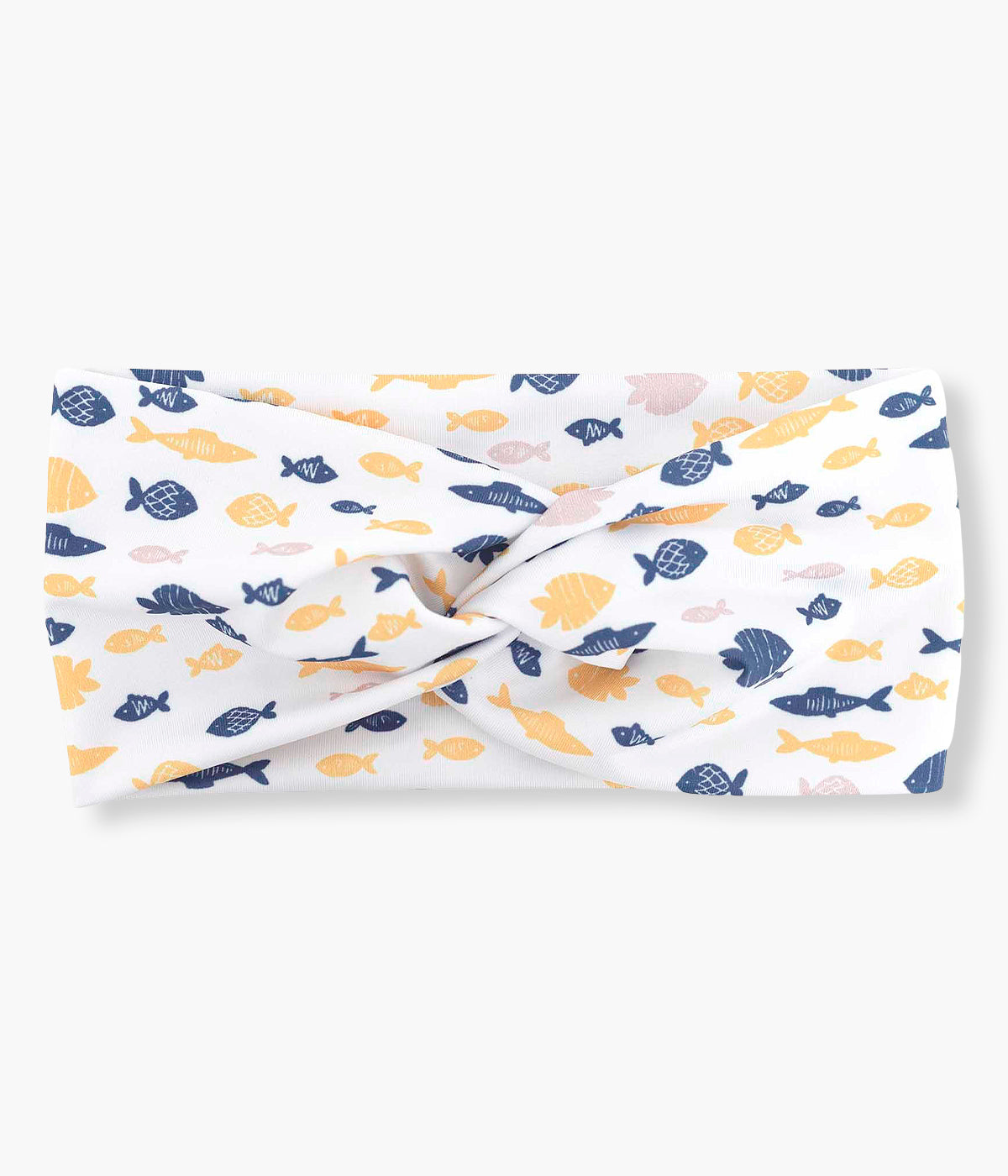 Turbante de Banho Peixes Bebé Menina - Branco