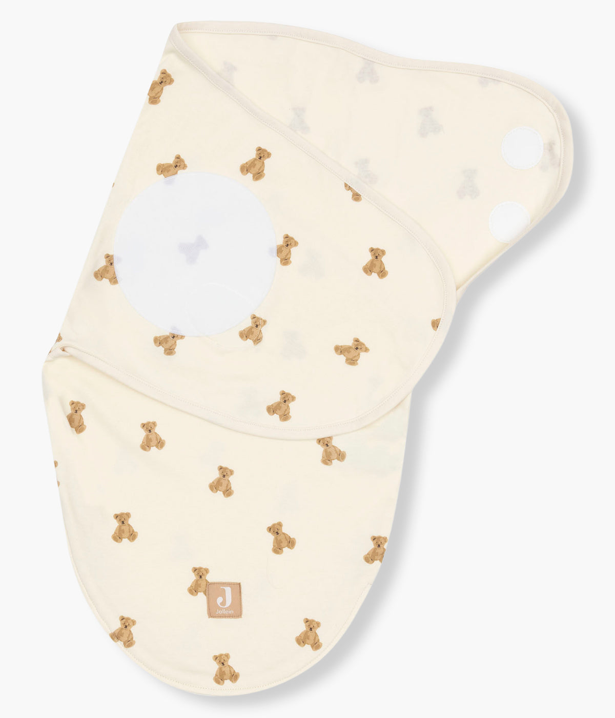 Swaddle Wrap em Algodão com Velcros Ursos - Pérola