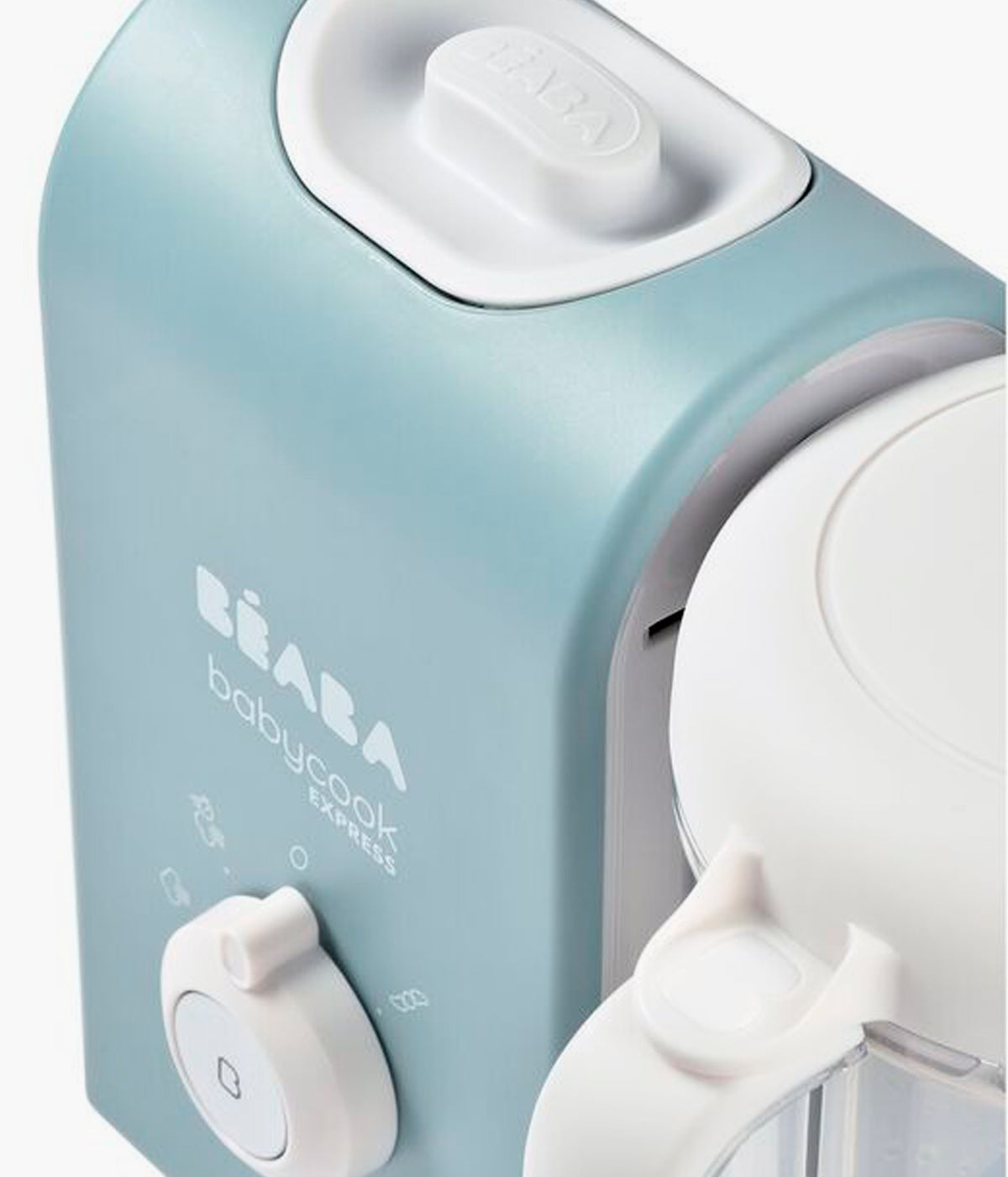 Robô de cozinha para bebé Babycook Express da Béaba na cor Baltic Blue (azul). Descubra o robô de cozinha infantil mais rápido da gama Beabá. Com funções de cozinhar a vapor, triturar, descongelar e aquecer, prepara refeições caseiras para o bebé em menos de 15 minutos. A sua tecnologia exclusiva de cozedura e mistura garante resultados homogéneos, preservando os nutrientes e os sabores naturais dos alimentos.