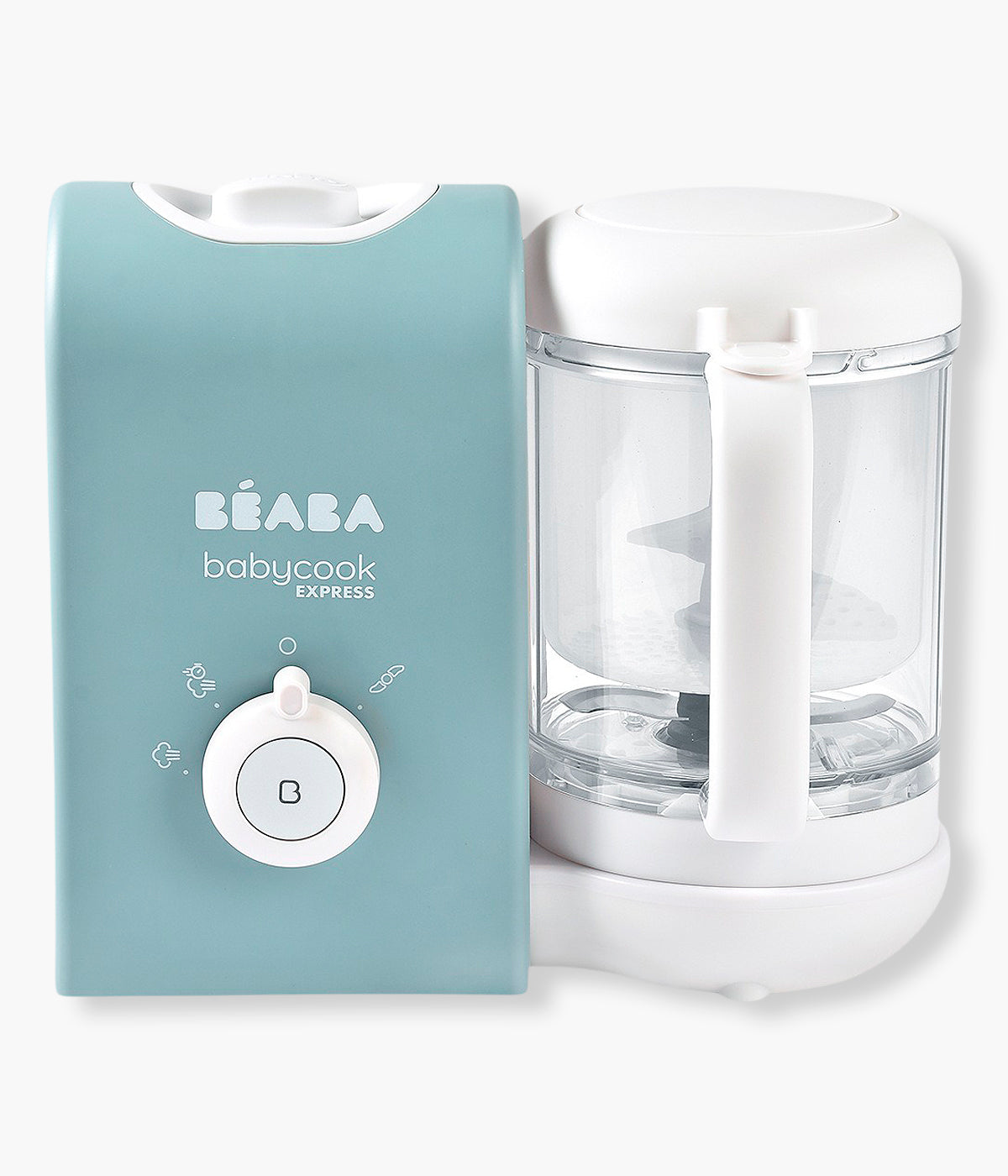 Robô de cozinha para bebé Babycook Express da Béaba na cor Baltic Blue (azul). Descubra o robô de cozinha infantil mais rápido da gama Beabá. Com funções de cozinhar a vapor, triturar, descongelar e aquecer, prepara refeições caseiras para o bebé em menos de 15 minutos. A sua tecnologia exclusiva de cozedura e mistura garante resultados homogéneos, preservando os nutrientes e os sabores naturais dos alimentos.