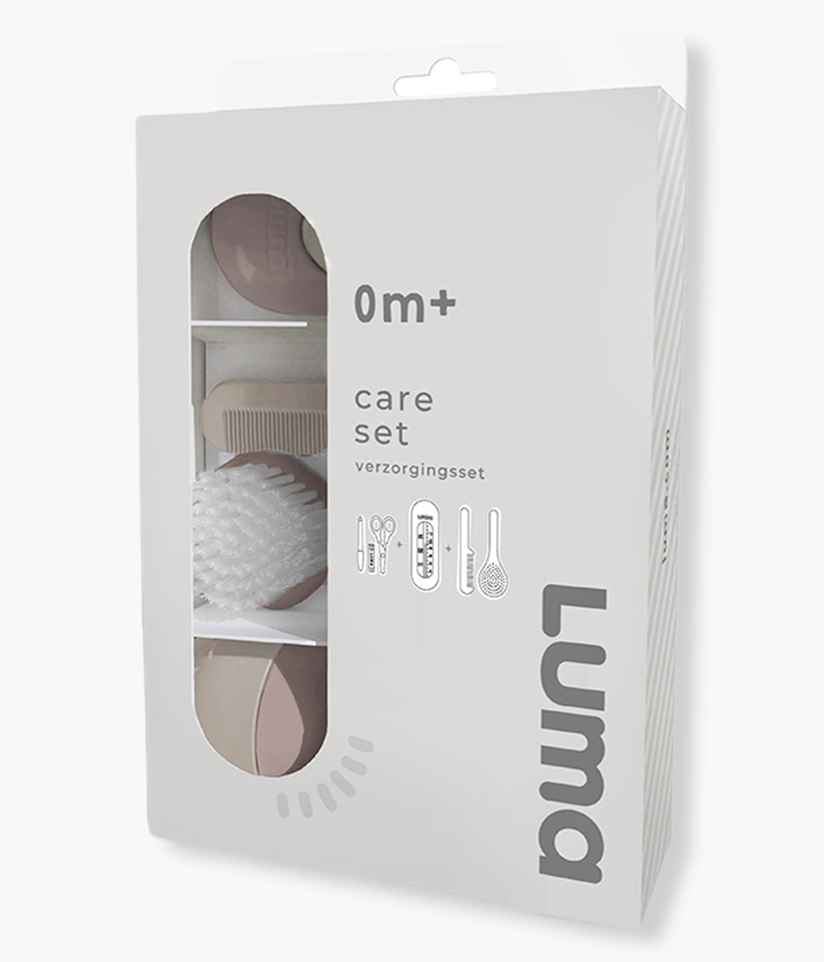 Conjunto de banheira com acessórios de banho da marca Luma na cor Blush Pink.
