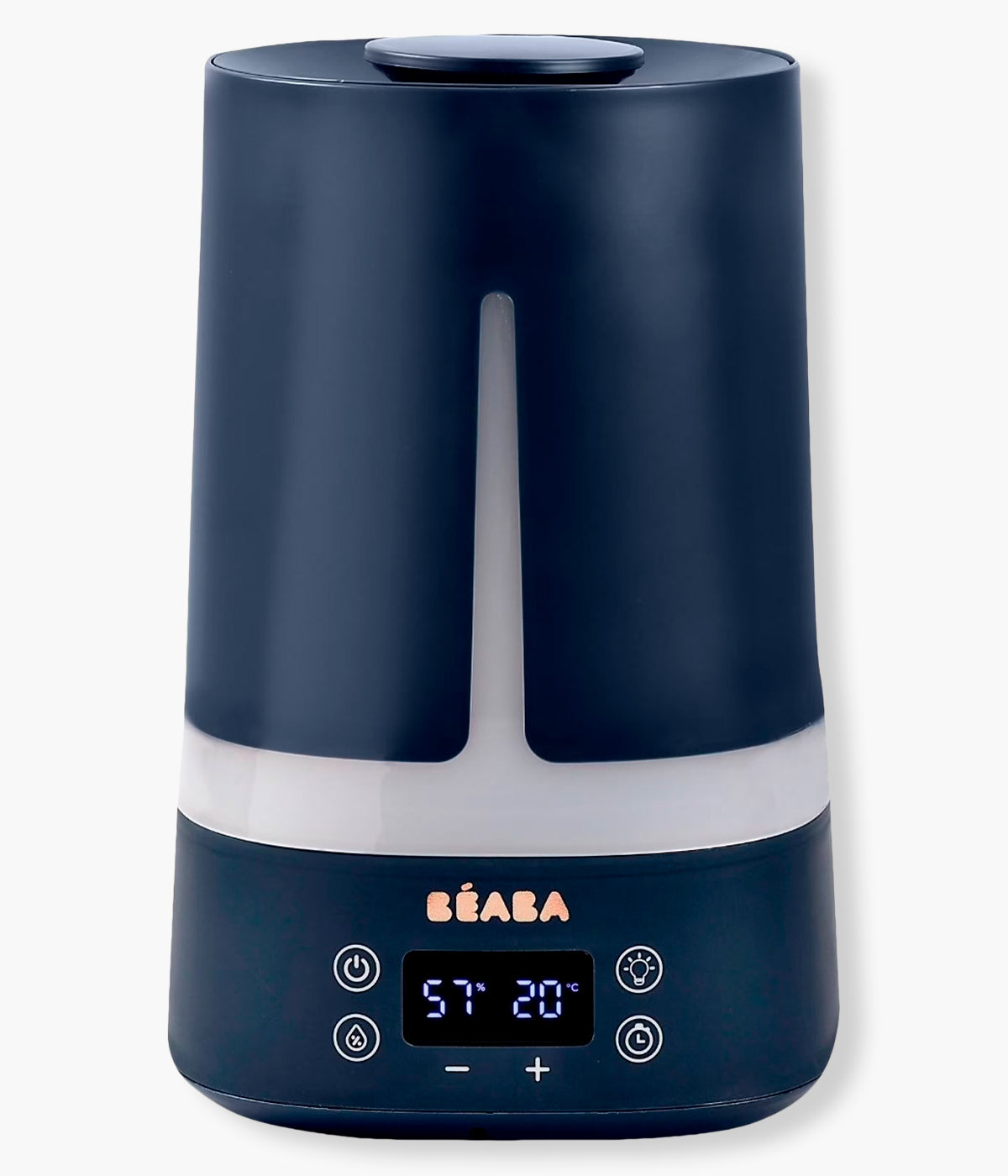 Vista frontal do humidificador para bebé Zen Air da Béaba na cor Night Blue.