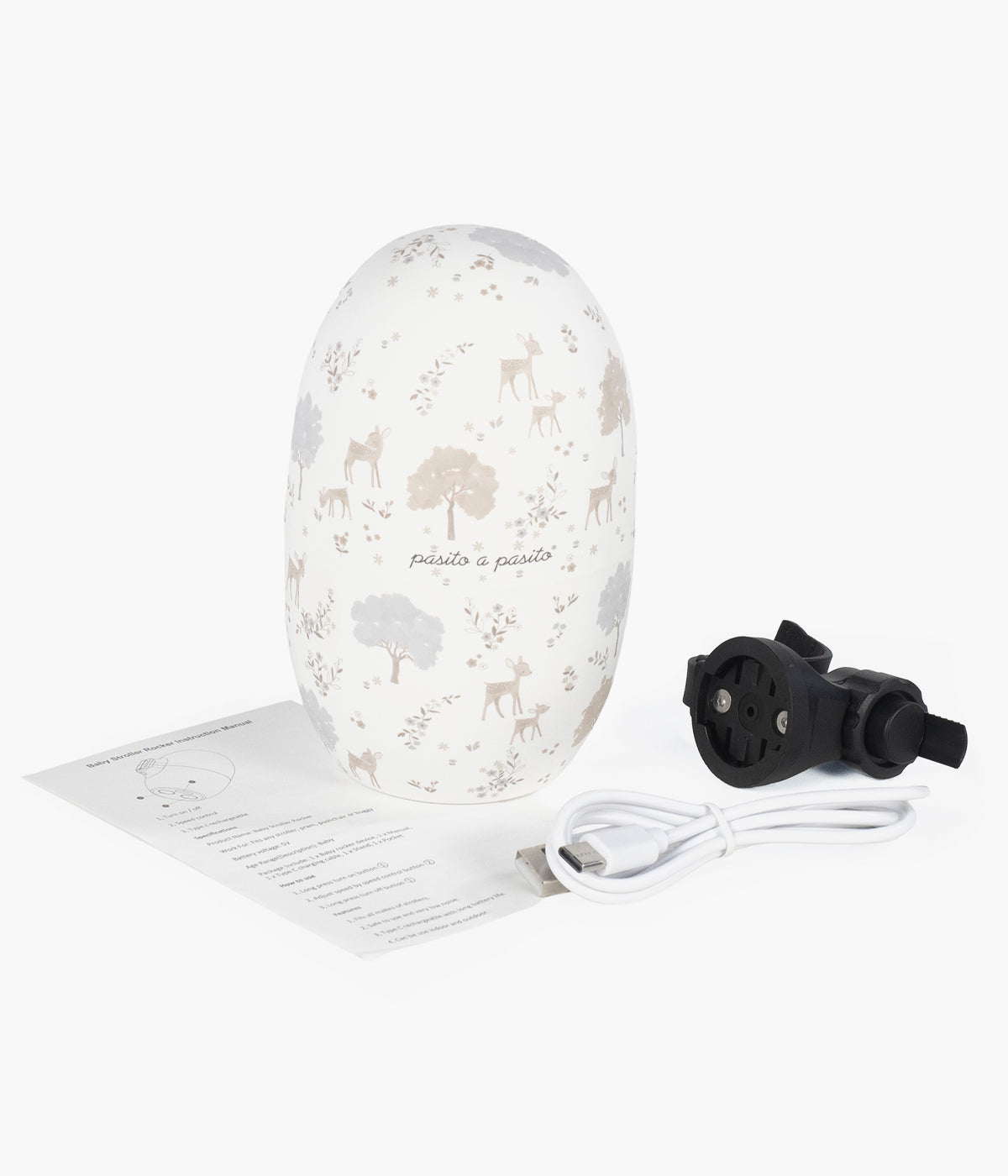 Embalador portátil para carrinho Rocker Nara da Pasito a Pasito. Elegante embalador automático para carrinho que ajuda a acalmar e relaxar o bebé através de um movimento suave e contínuo. Com funcionamento silencioso, 5 velocidades ajustáveis e bateria recarregável, é o aliado perfeito para passeios e momentos de descanso.