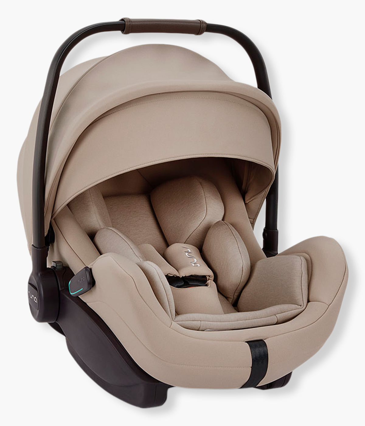 Vista frontal da babycoque para bebé Arra flex da marca Nuna na cor Chateau. Premium babycoque i-Size leve e reclinável, adequada desde o nascimento até aos 87cm.