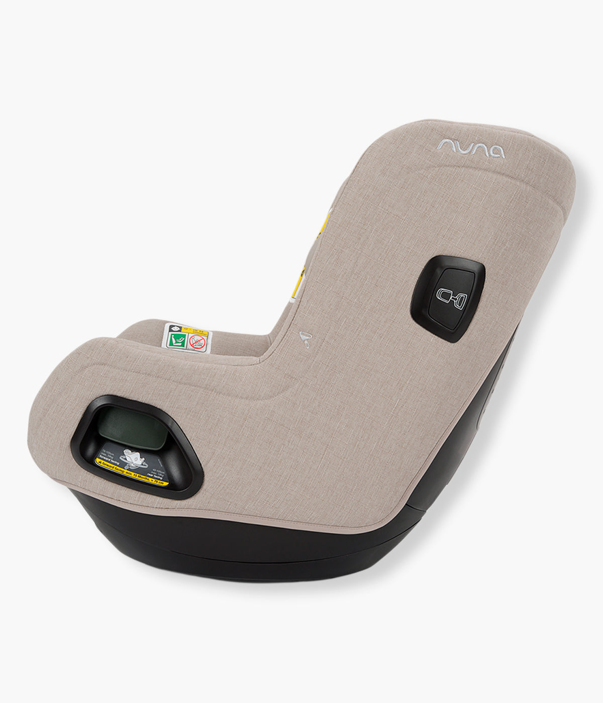 Vista lateral da cadeira auto para bebé Todl Next da marca Nuna na cor Chateau colocada no automovel via isofix.
