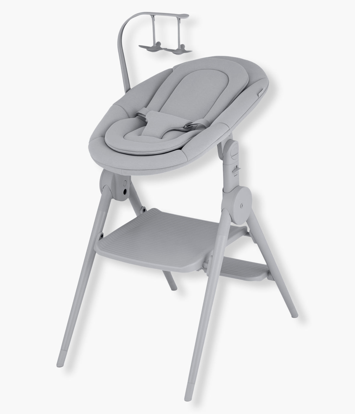 Vista lateral da cadeira evolutiva para bebé 3 em 1 Ozy da marca Anex na cor Shade. A Anex Ozy é uma cadeira concebida para acompanhar a criança desde o nascimento até aproximadamente aos 5 anos.