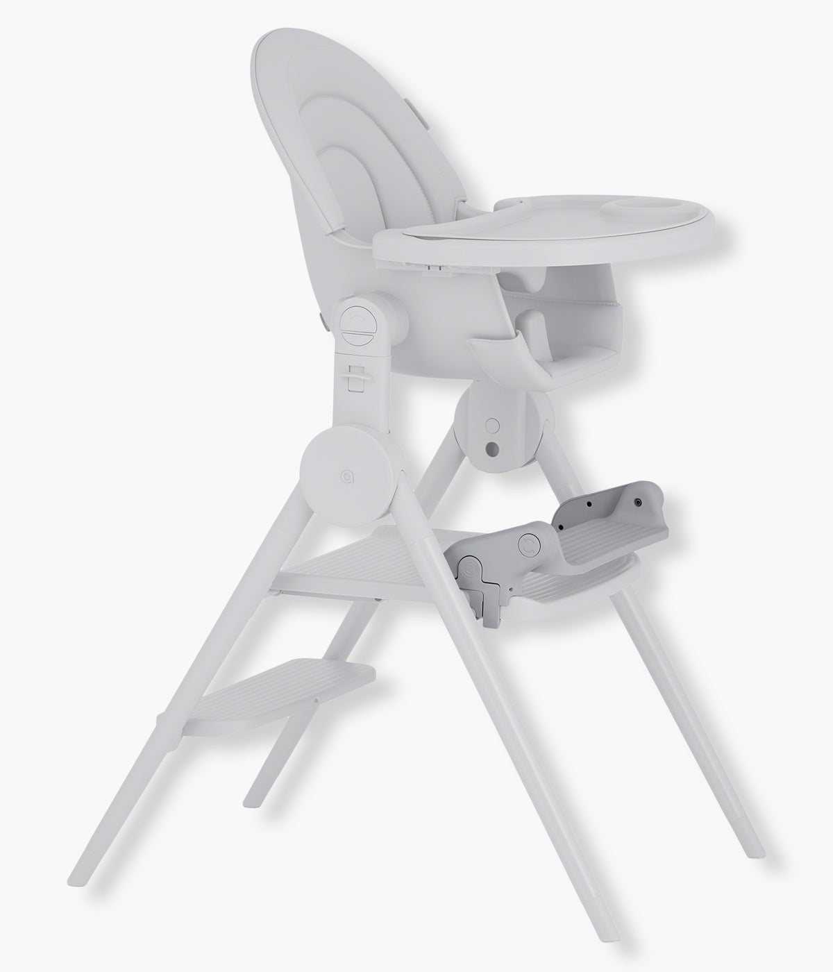 Vista lateral o apoio de pés Anex Ozy Footrest para cadeira evolutiva Ozy na cor Shade.