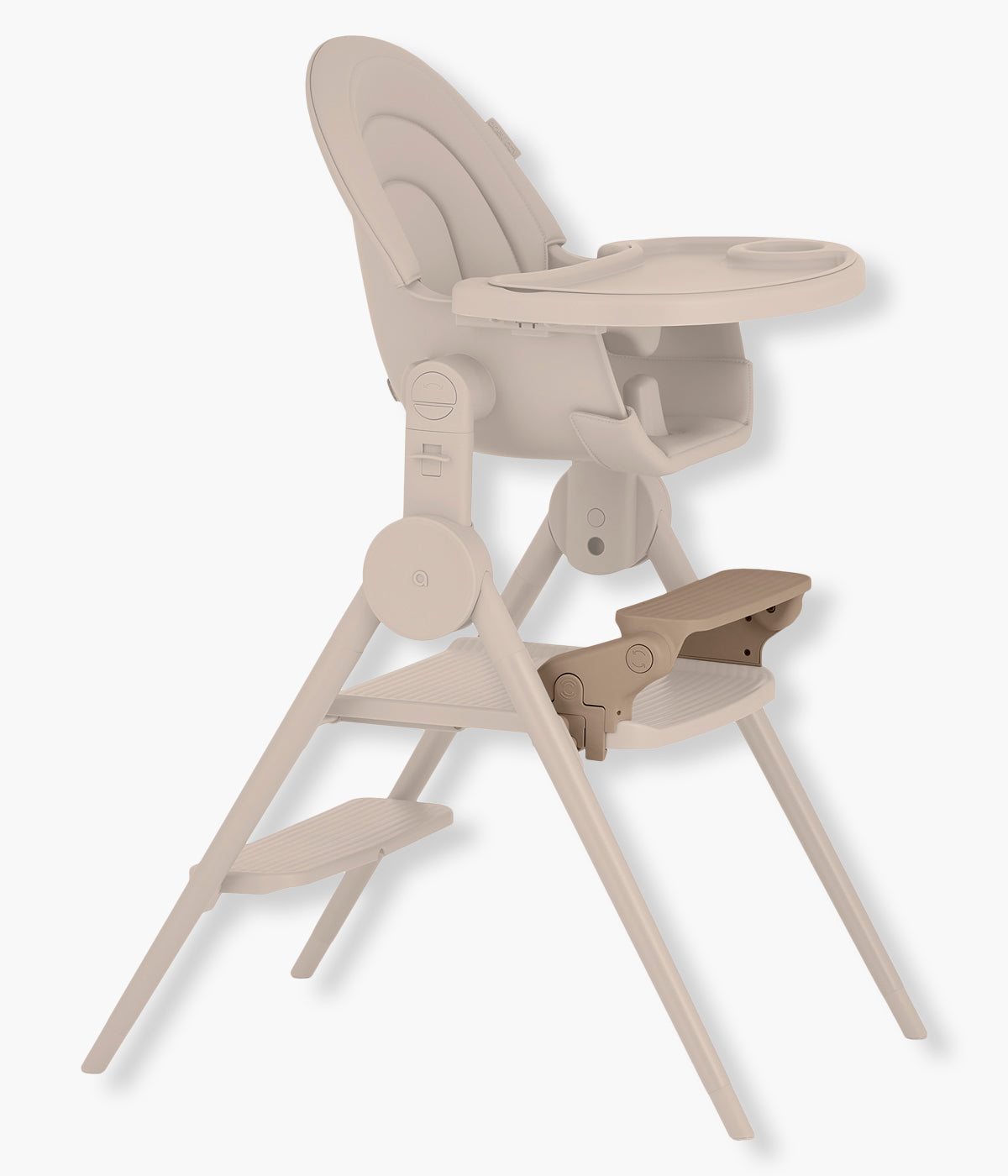Vista lateral do apoio de pés Anex Ozy Footrest para cadeira evolutiva Ozy na cor Fluff. Prático apoio de pés concebido para proporcionar um suporte estável e confortável aos pés da criança durante a utilização da cadeira evolutiva Anex Ozy. Ajustável para acompanhar o crescimento, é simples de colocar e retirar e apresenta um design coordenado com a cadeira evolutiva Ozy 3 em 1. Venda somente do apoio de pés, cadeira não incluída.
