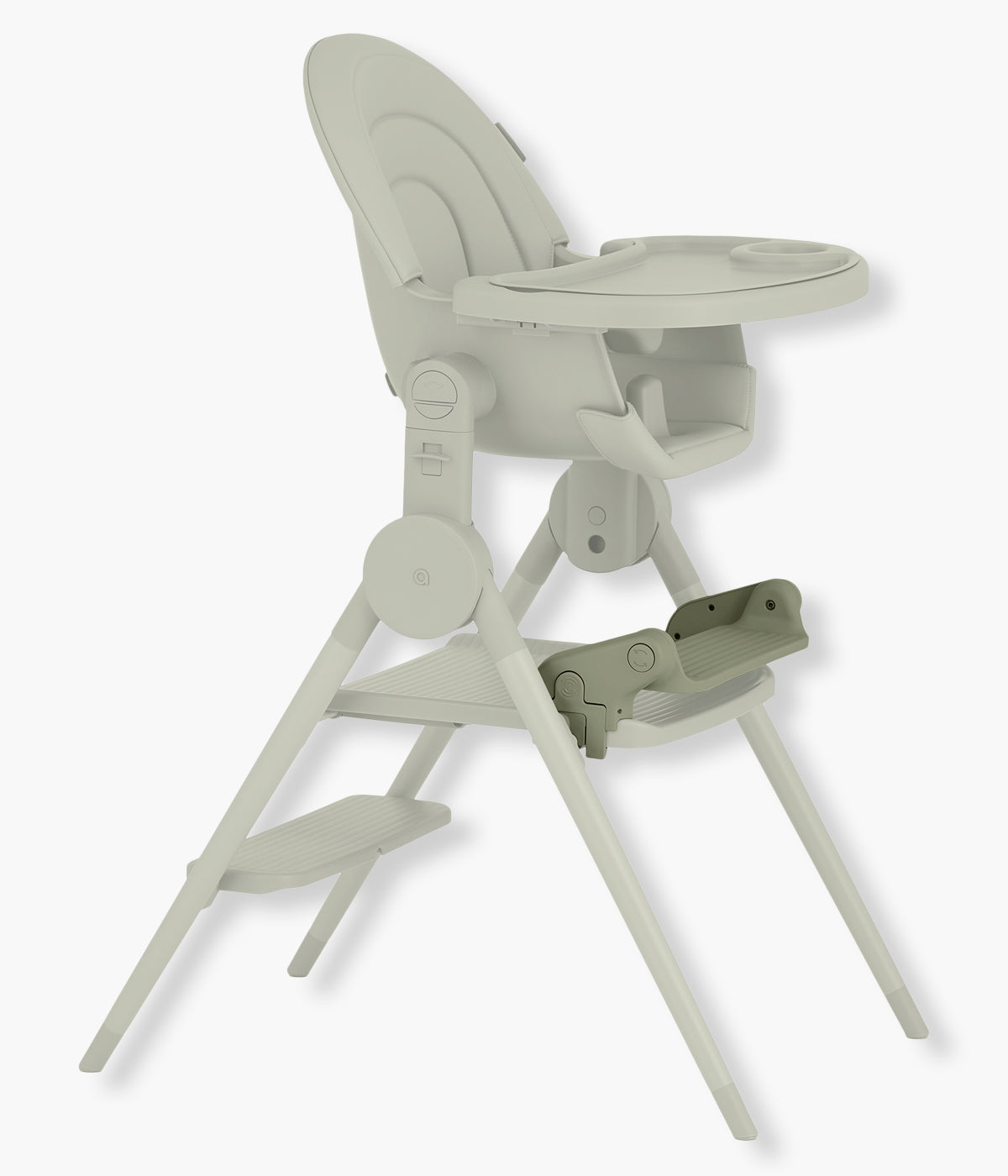 Vista lateral do apoio de pés Anex Ozy Footrest para cadeira evolutiva Ozy na cor June.