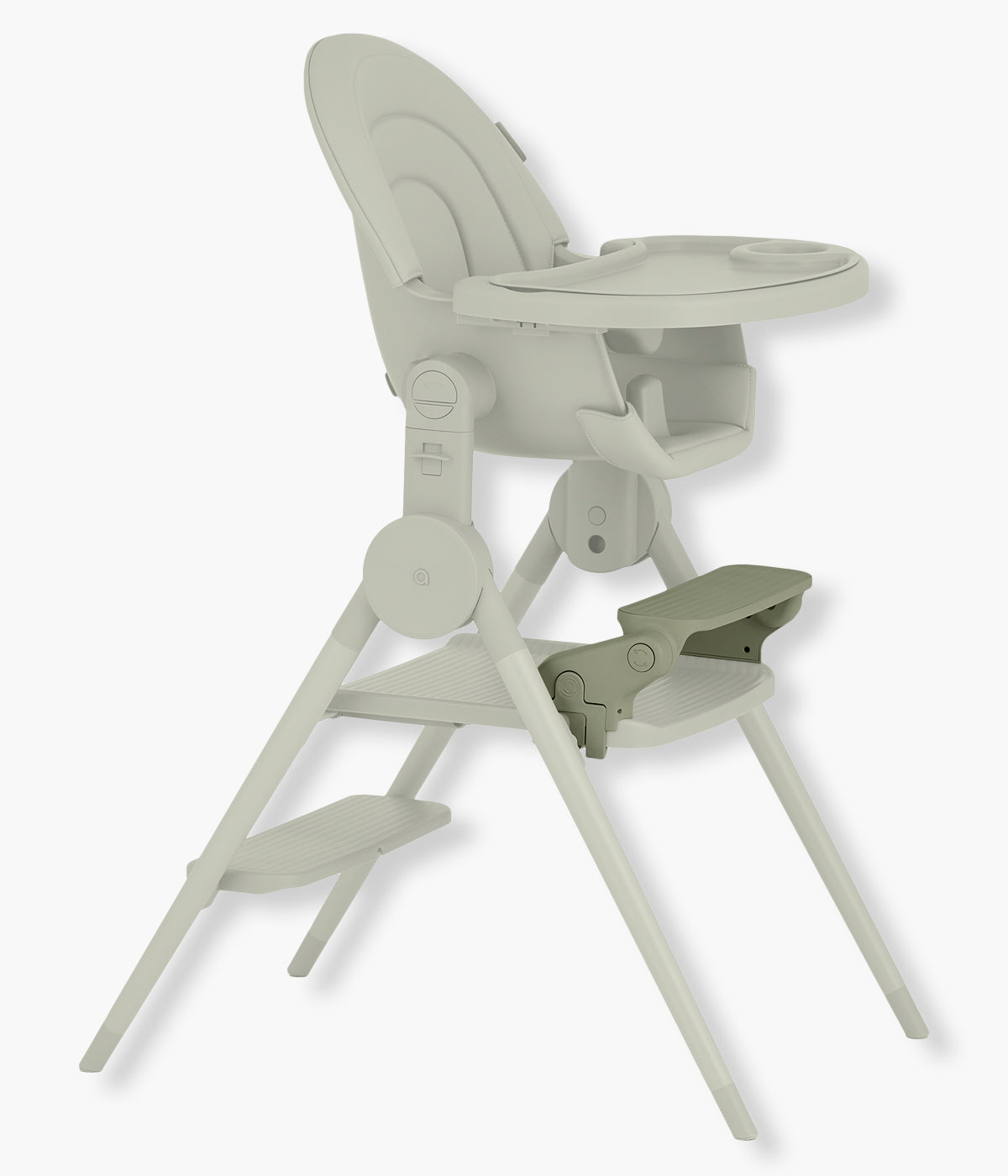 Vista lateral do apoio de pés Anex Ozy Footrest para cadeira evolutiva Ozy na cor June.
