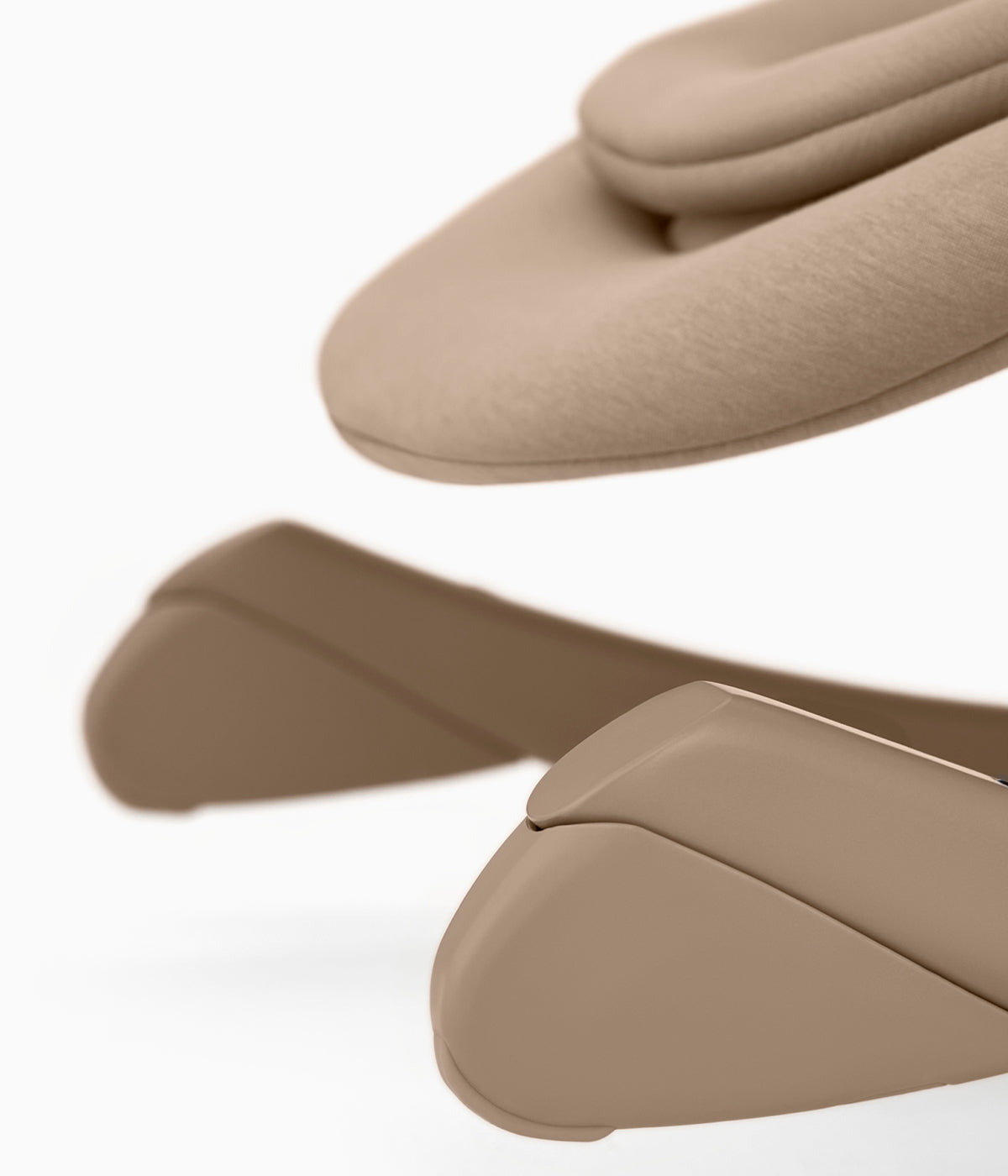 Vista detalhada da base de baloiço para espreguiçadeira da cadeira evolutiva Ozy da marca Anex na cor Fluff.
