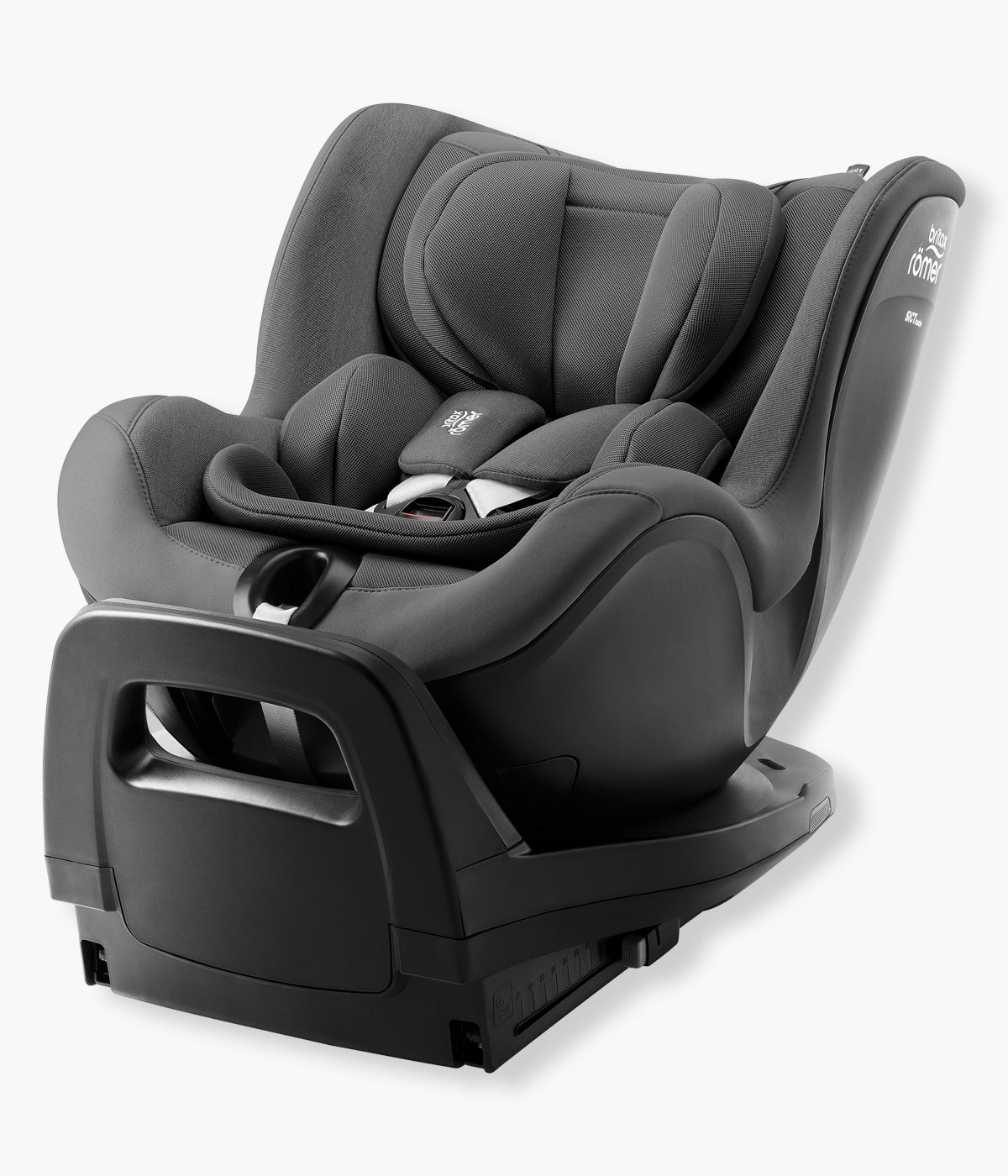 Vista lateral da cadeira auto rotativa Dualfix Pro Style da Britax Römer.