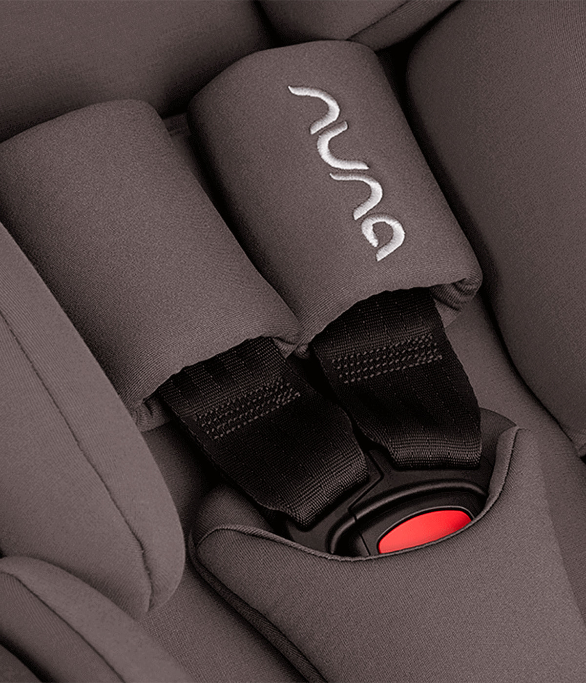Vista detalhada da babycoque para bebé Arra Flex da marca Nuna na cor Thunder
