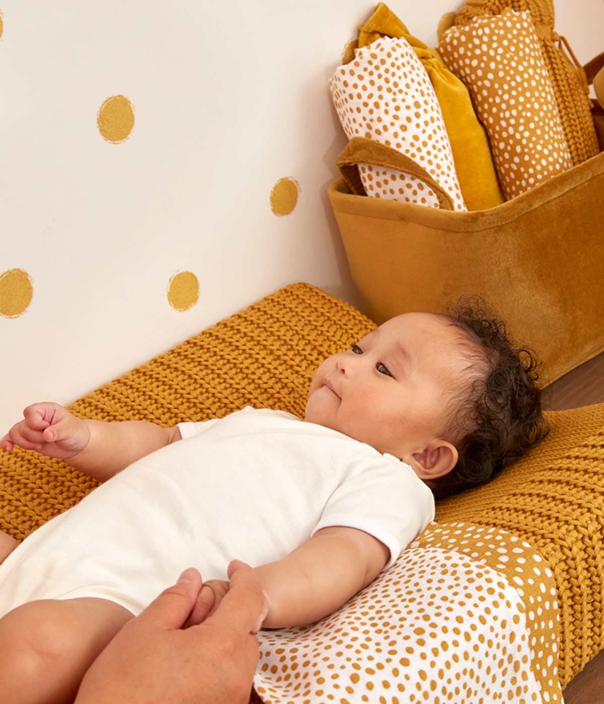 Swaddles Musselina Algodão Bebé Pintas 2un - Branco e Amarelo