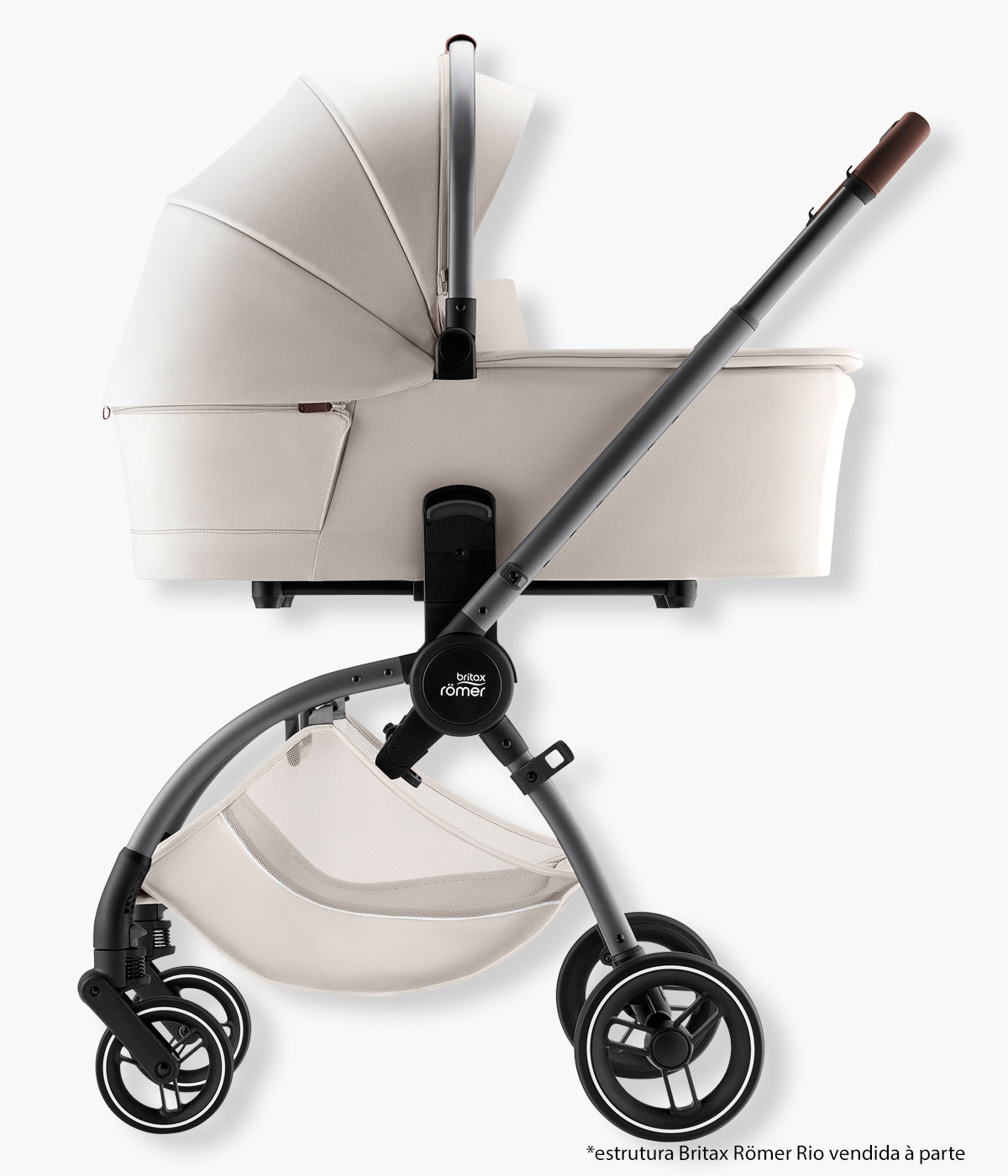 Vosta lateral da alcofa para carrinho de passeio Rio Lux da marca Britax Römer na cor Soft Taupe.