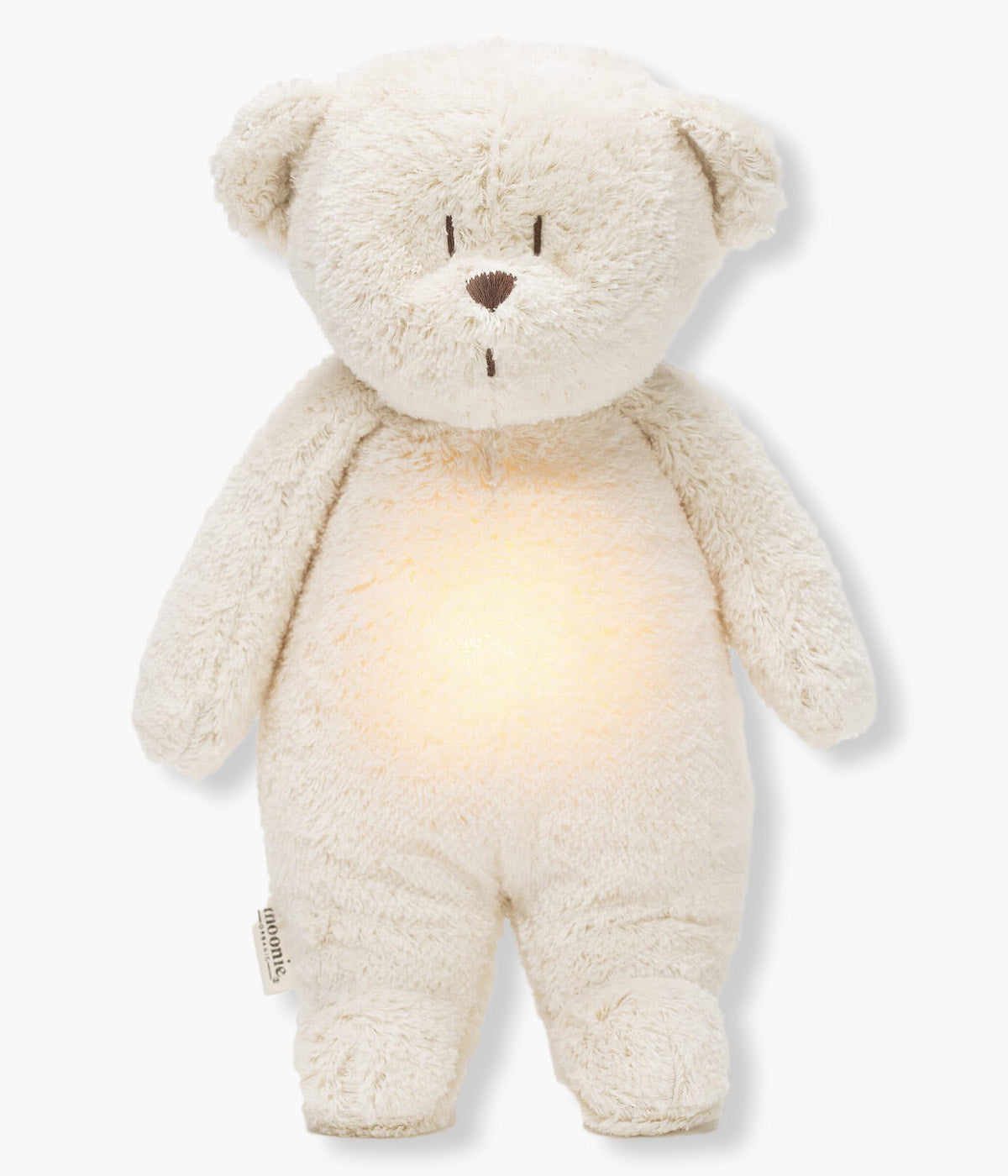 Moonie Polar Natur Urso Som e Luz Algodão Orgânico - Branco