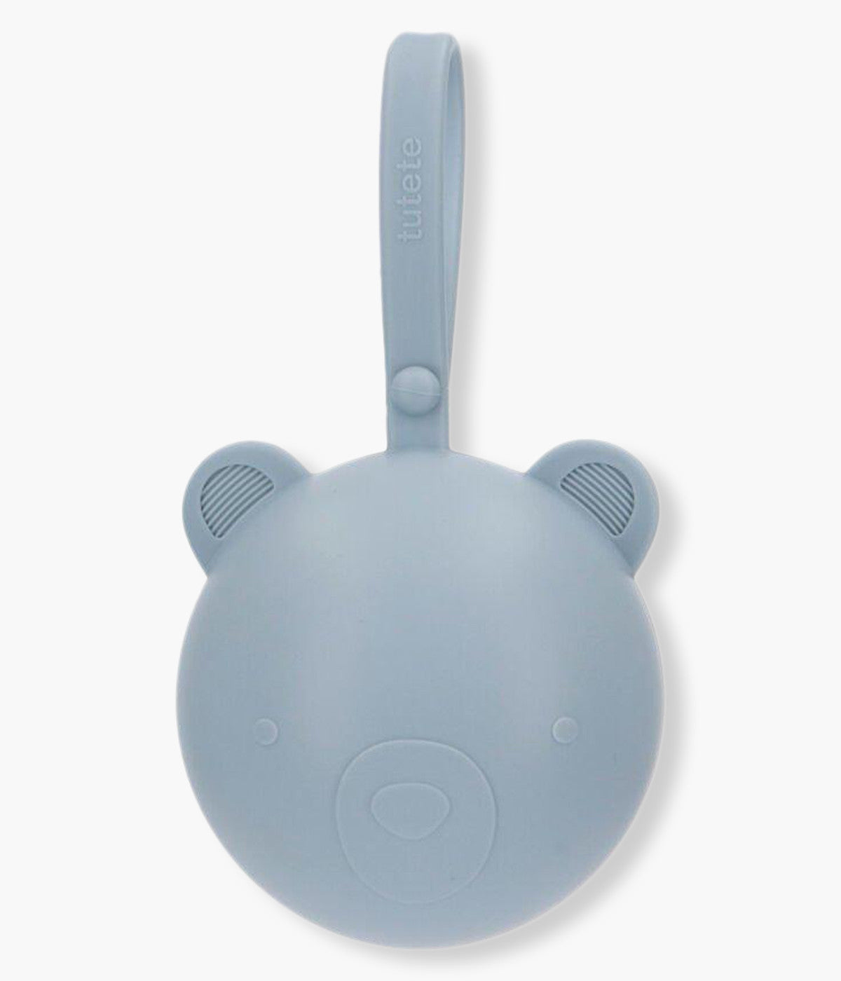 Porta Chupetas de Pendurar em Silicone Urso - Azul