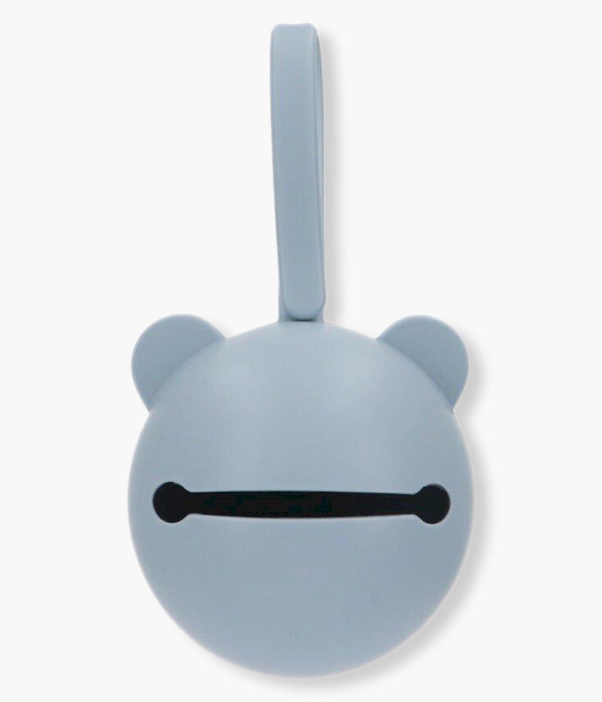 Porta Chupetas de Pendurar em Silicone Urso - Azul