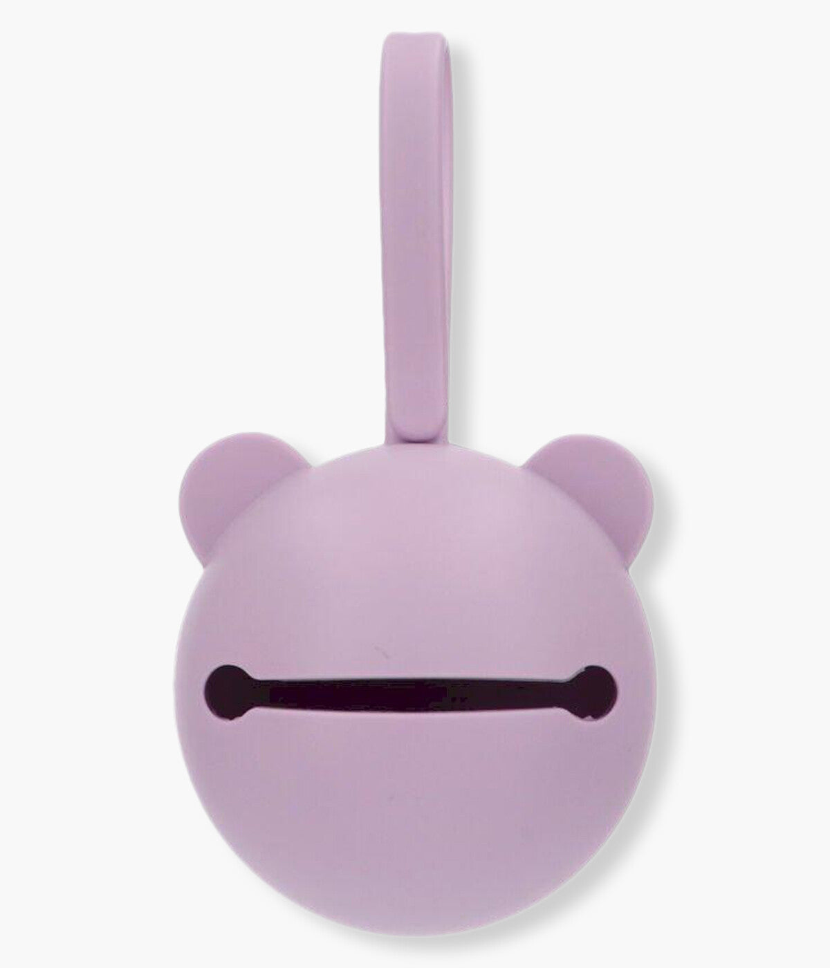 Porta Chupetas de Pendurar em Silicone Urso - Lavanda