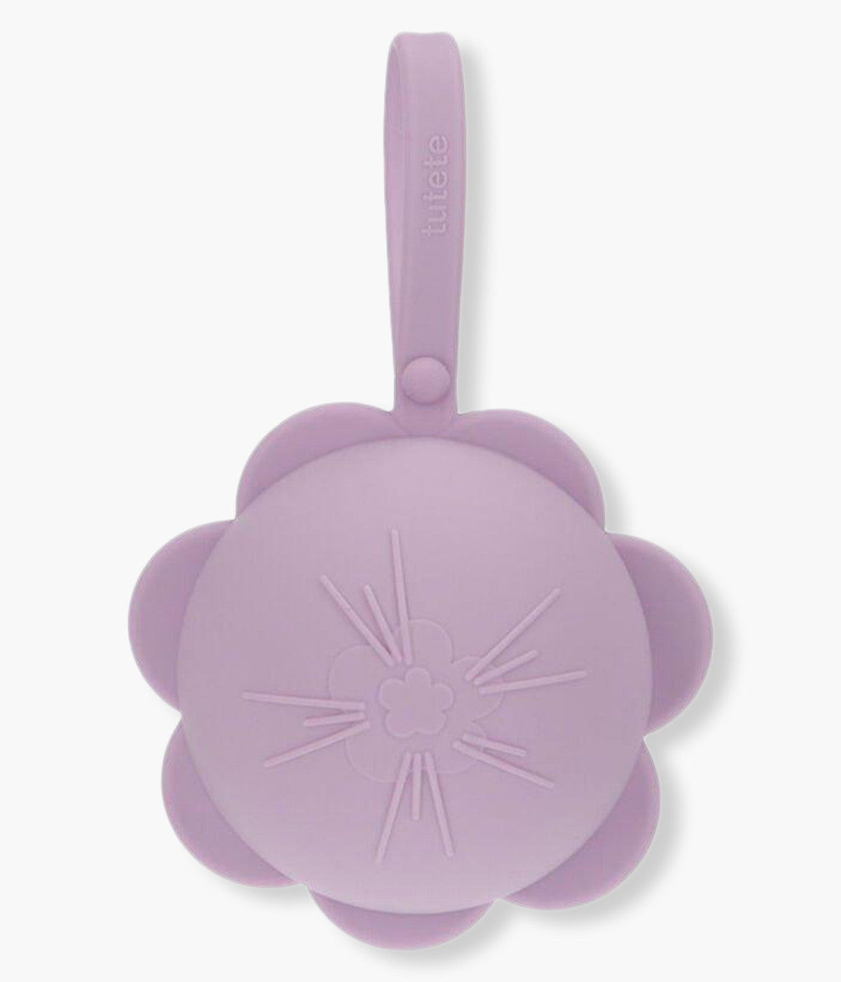 Porta Chupetas de Pendurar em Silicone Flor - Lavanda