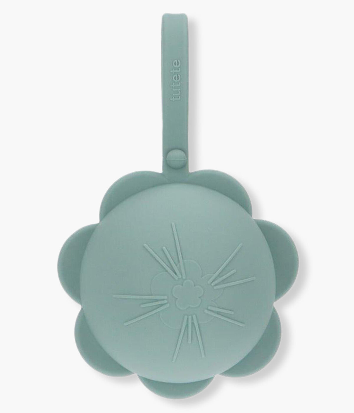 Porta Chupetas de Pendurar em Silicone Flor - Verde