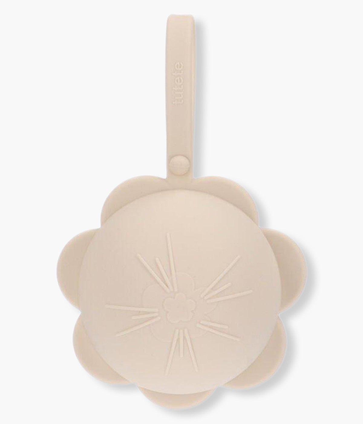 Porta Chupetas de Pendurar em Silicone Flor - Pérola