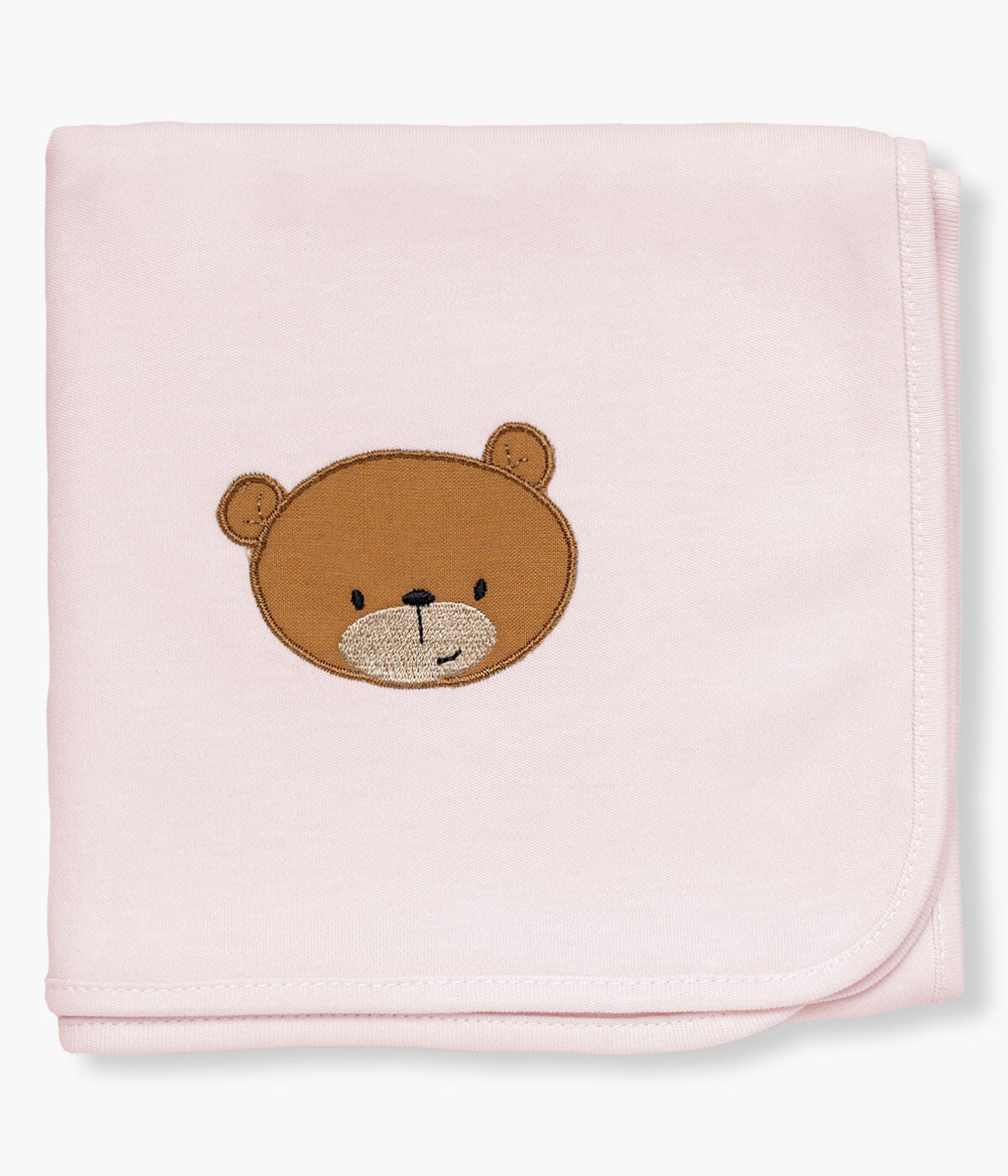 Fralda em Algodão para Bebé Menina Urso - Rosa