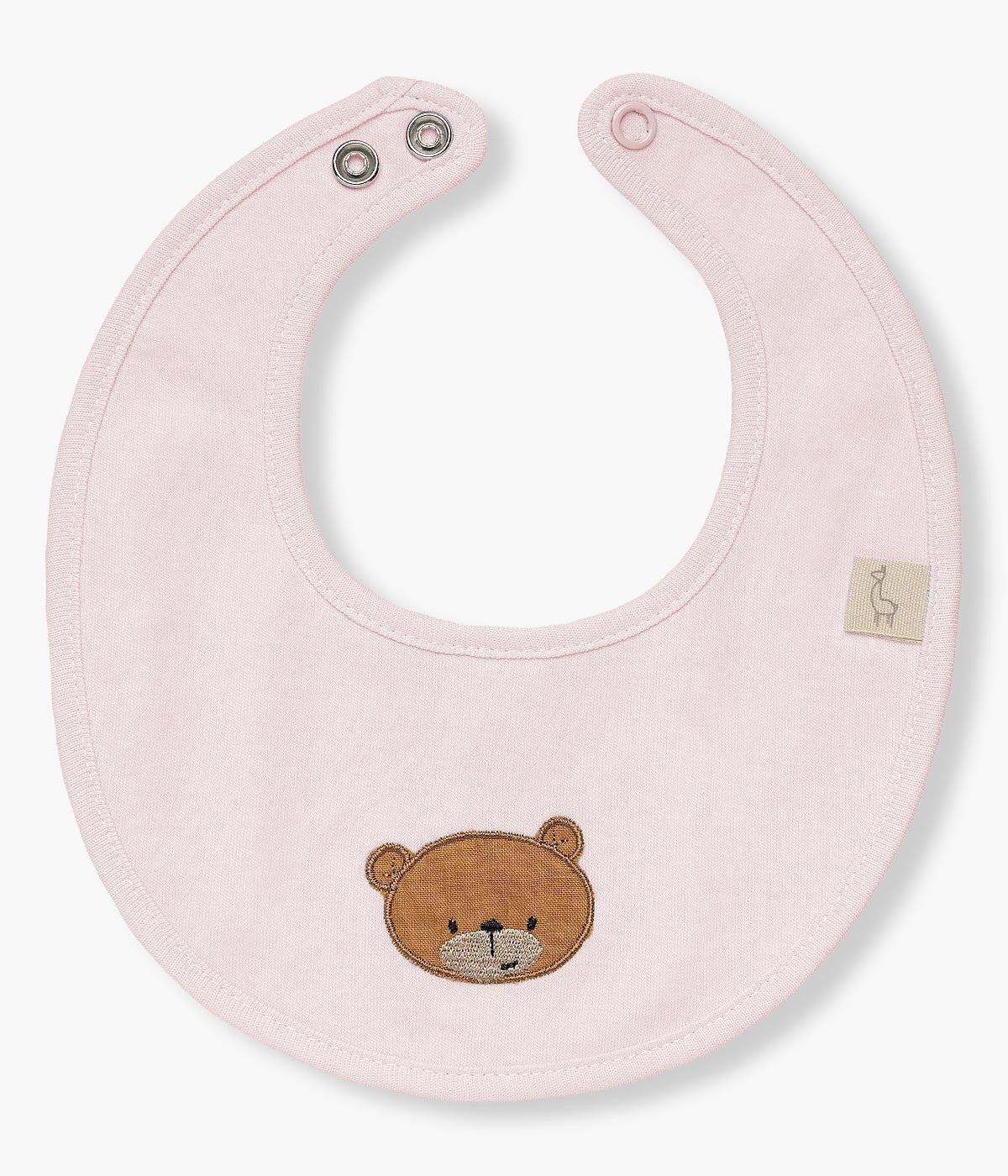 Babete Impermeável para Bebé Menina Urso - Rosa