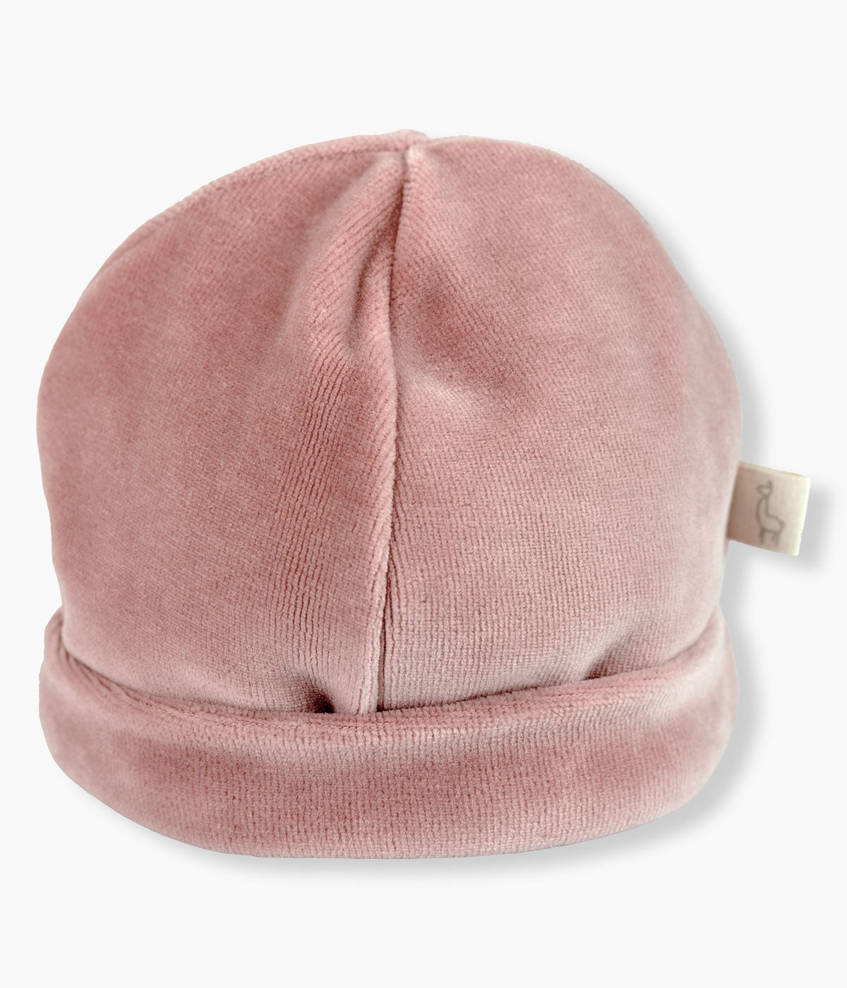 Gorro Duplo em Veludo para Bebé Menina - Rosa Velho