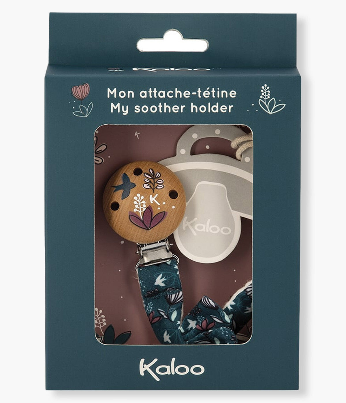 Kaloo Prende Chupetas para Bebé Natureza - Azul Escuro