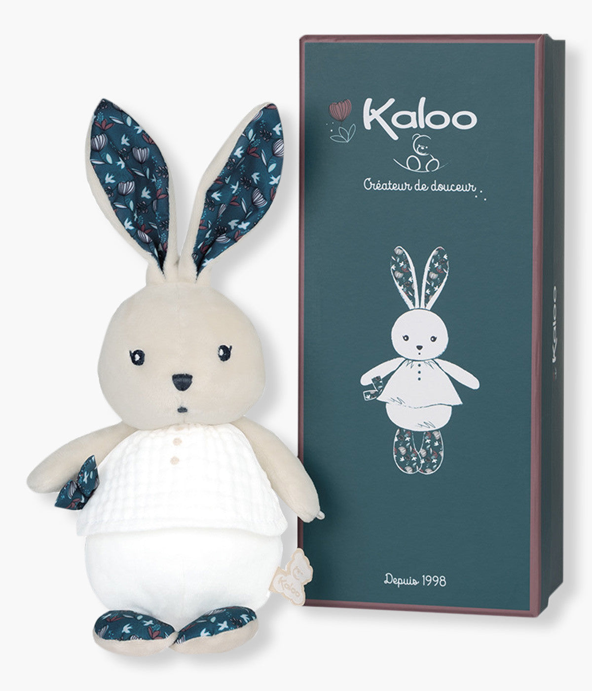 Kaloo Coelho de Peluche 22cm para Bebé Natureza - Azul Escuro