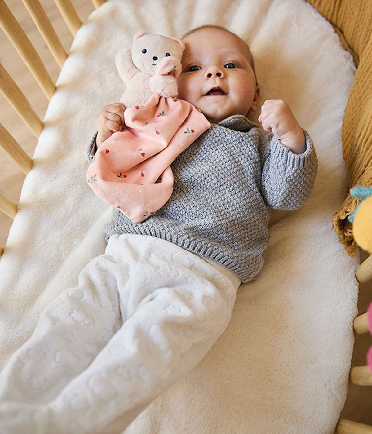Kaloo Urso Doudou com Peluche para Bebé Menina - Rosa