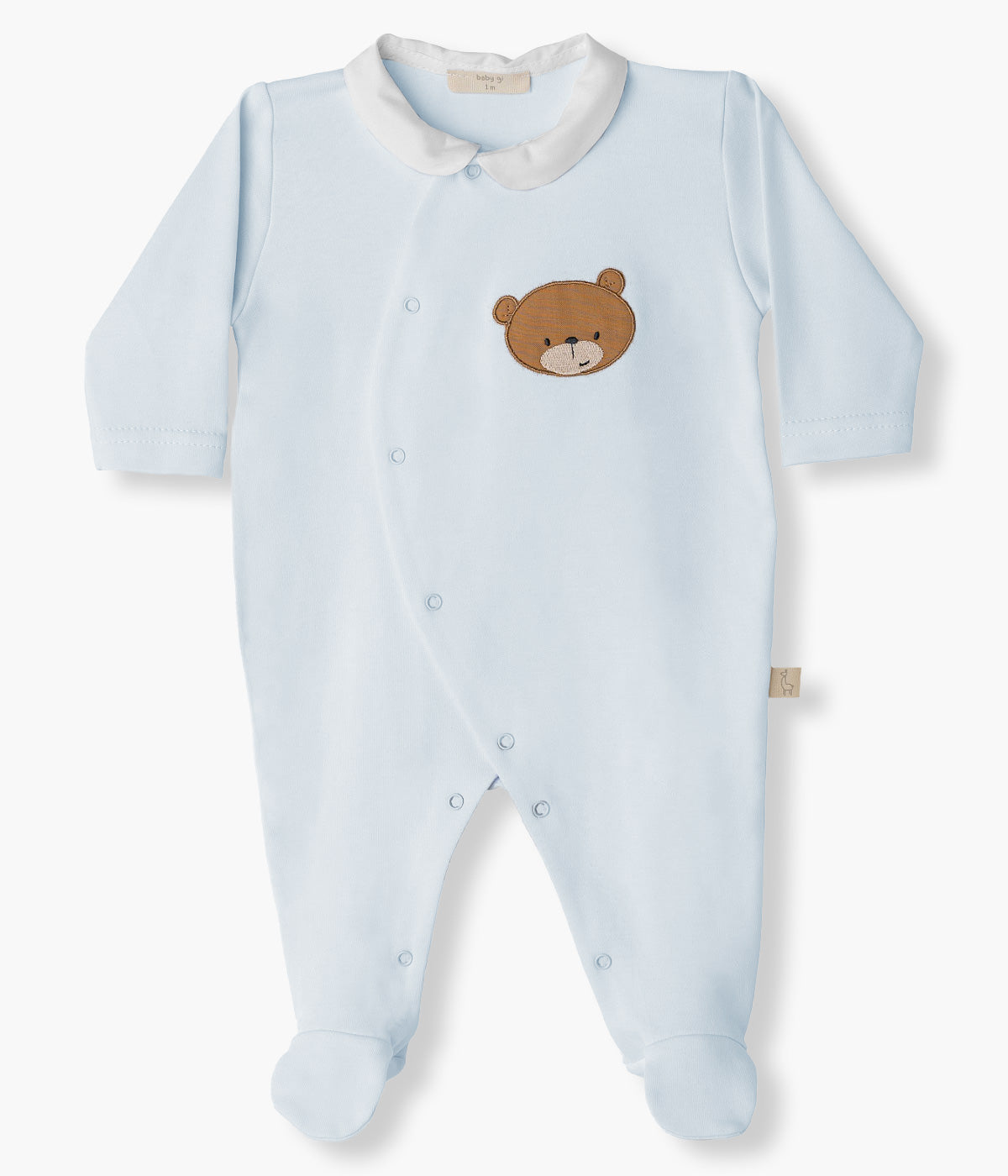 Babygrow em Algodão Bebé Menino Urso - Azul
