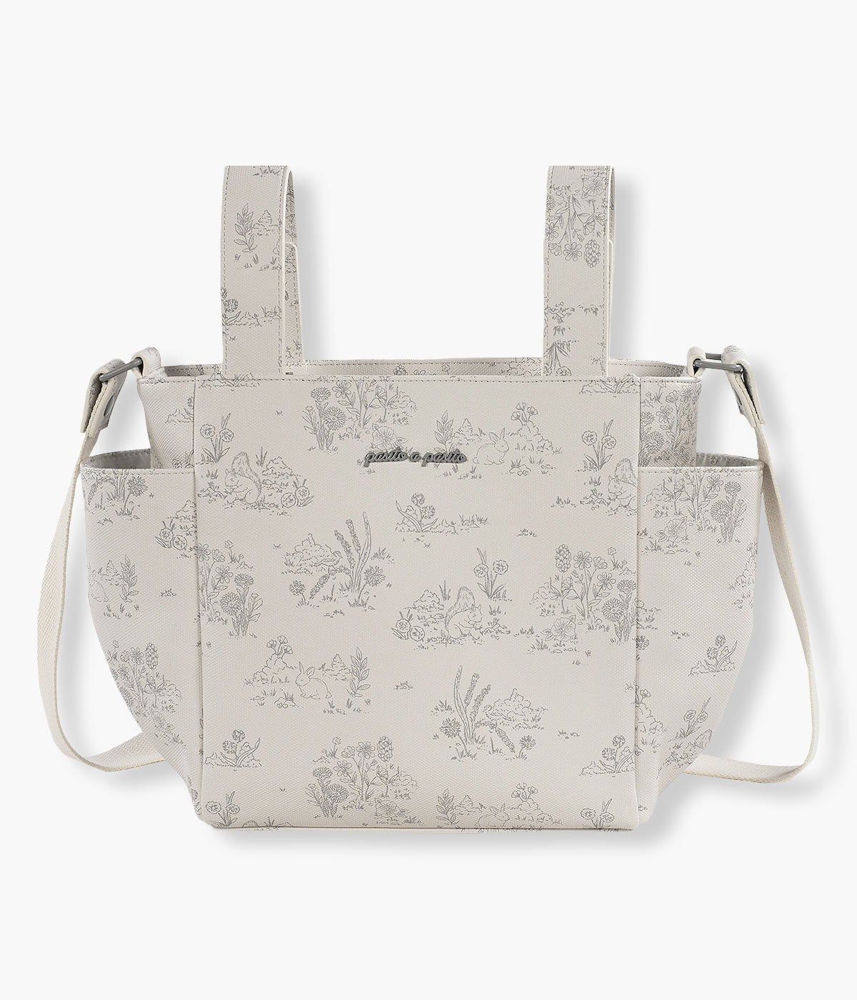 Pasito a Pasito Bolsa de Passeio Toile de Jouy Cream - Bege