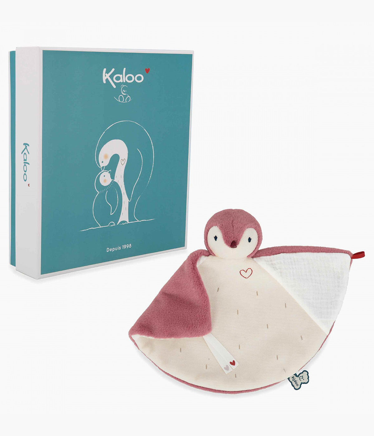 Kaloo Pinguim Doudou para Bebé Menina - Rosa