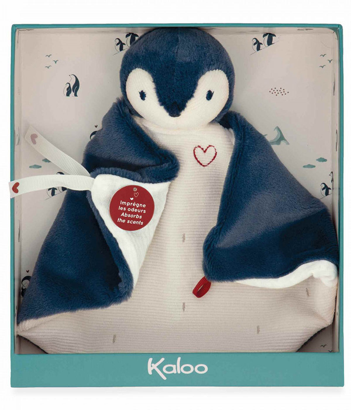 Kaloo Pinguim Doudou para Bebé - Azul Escuro