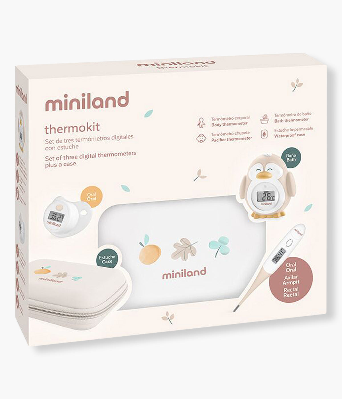 Miniland Conjunto 3 Termómetros Thermokit Valencia para Bebé