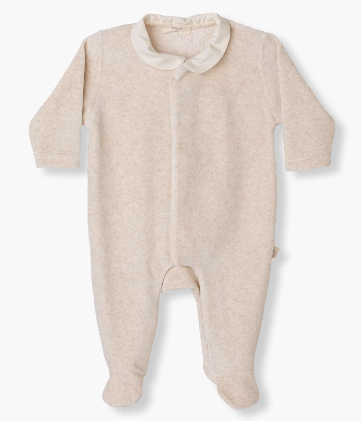 Babygrow em Veludo para Bebé Asas Anjo - Bege