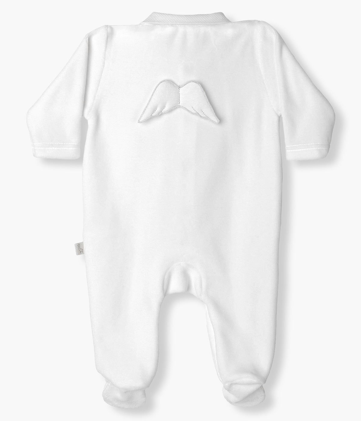 Babygrow em Veludo para Bebé Asas Anjo - Branco