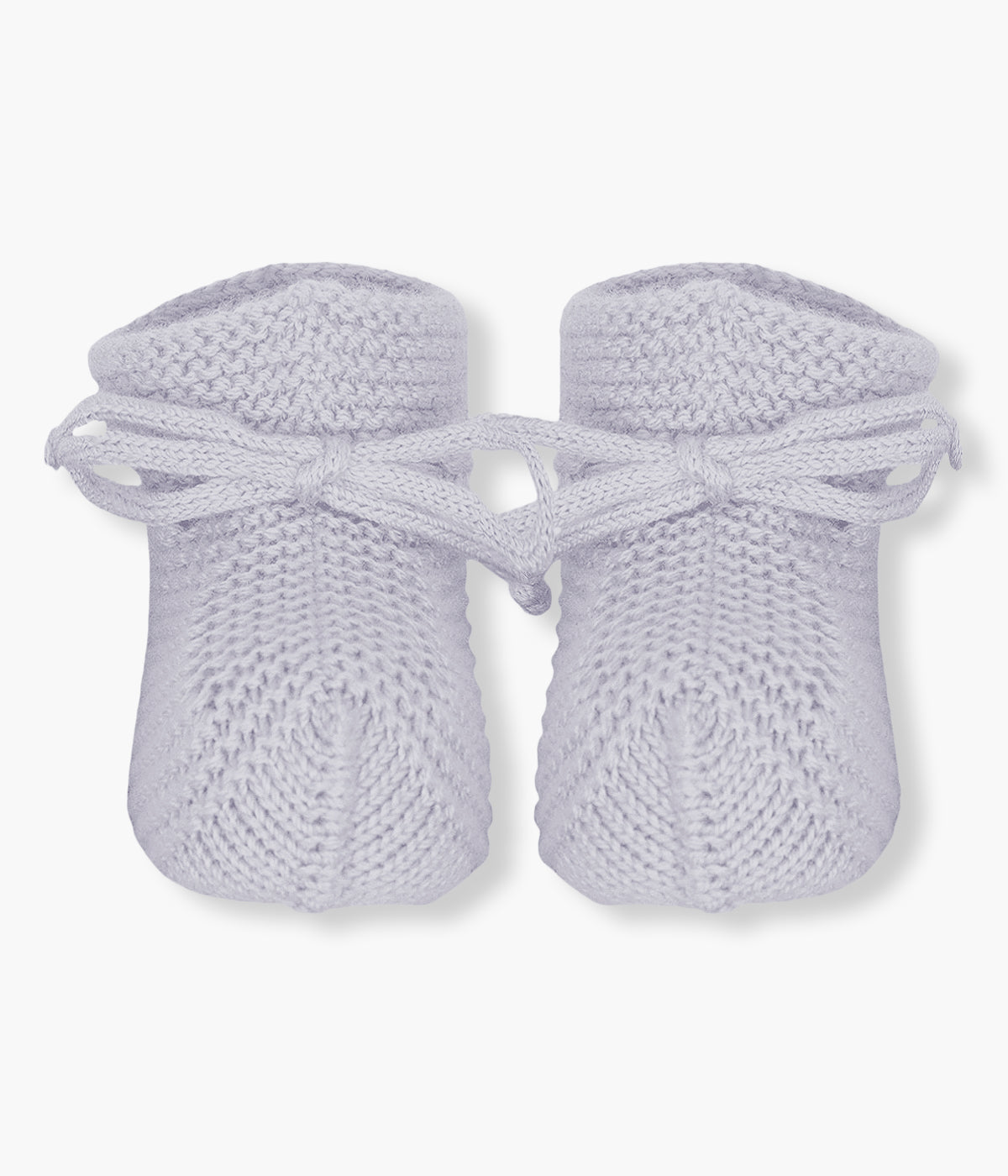 Par de carapins de malha lilás estilo bota com cordão da Mac Ilusíon para bebé e recém-nascido(a).